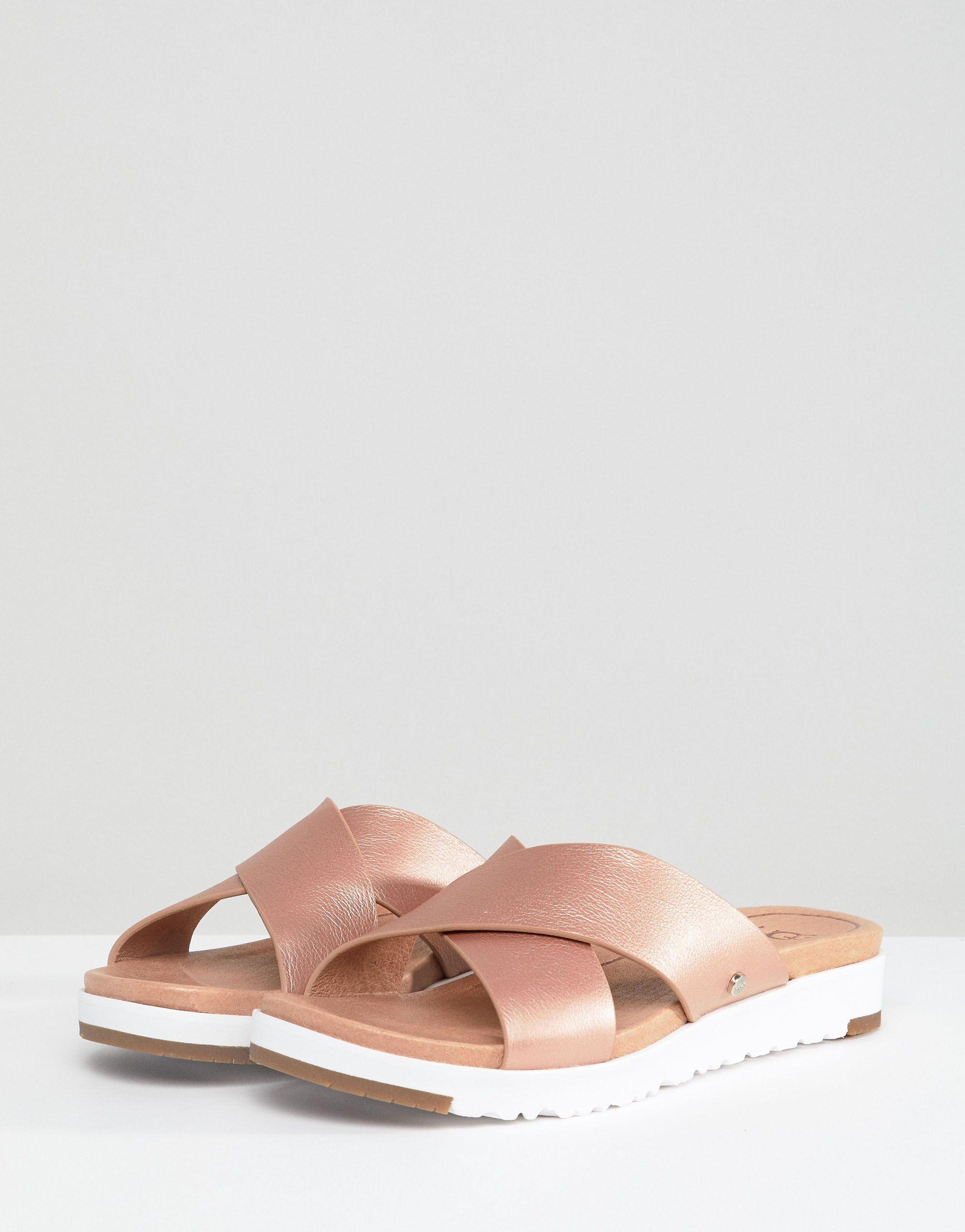 Kari - Mules à brides croisées - Or 