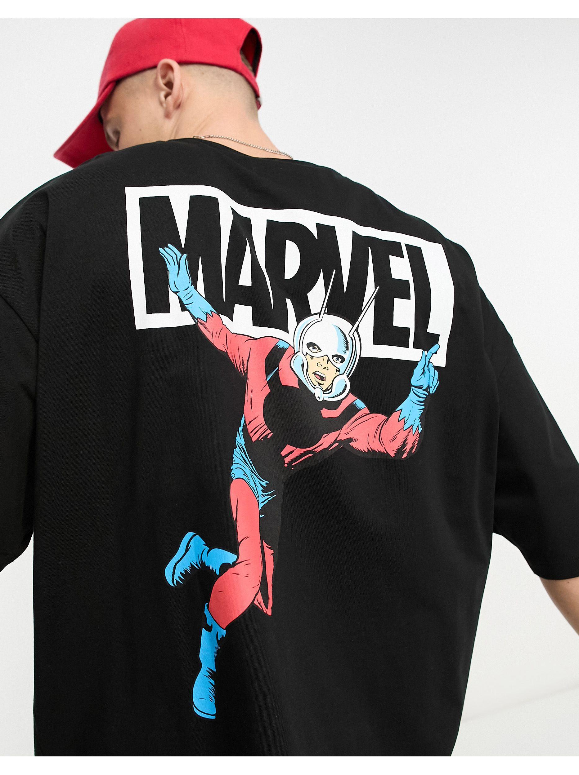 ASOS Oversized T-shirt With Marvel Ant Man Print in Black | Lyst