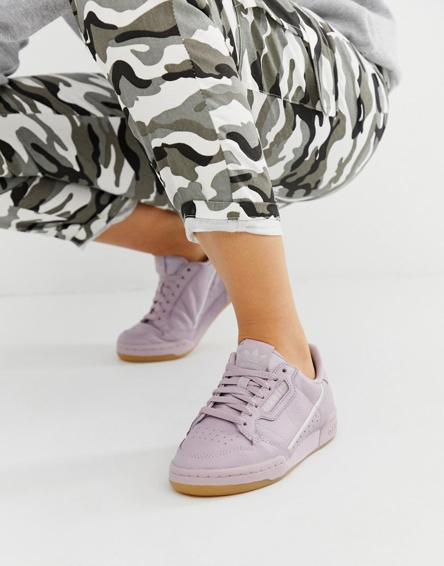 adidas originals mauve continental 80 trainers