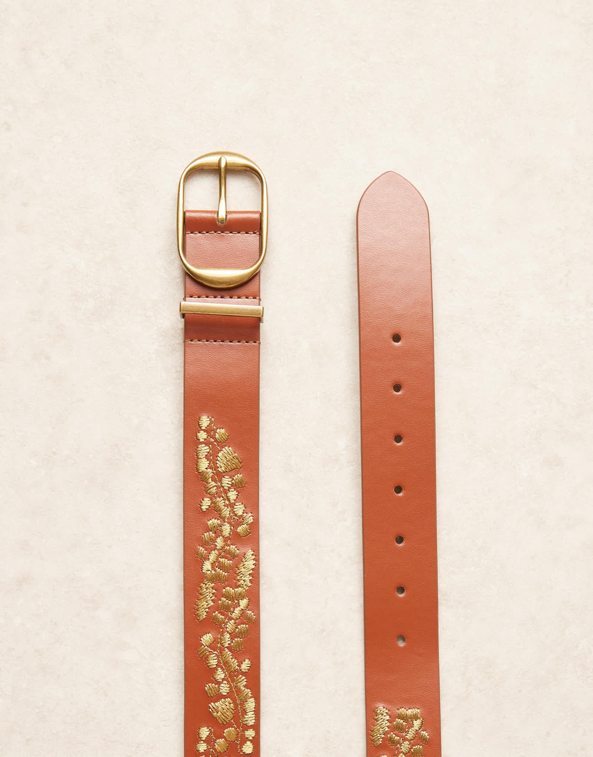 Abercrombie & Fitch Boho Embroidered Leather Belt in Blue | Lyst display picture 3