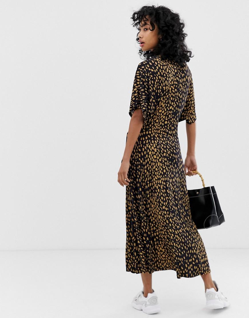 whistles exclusive animal print wrap dress