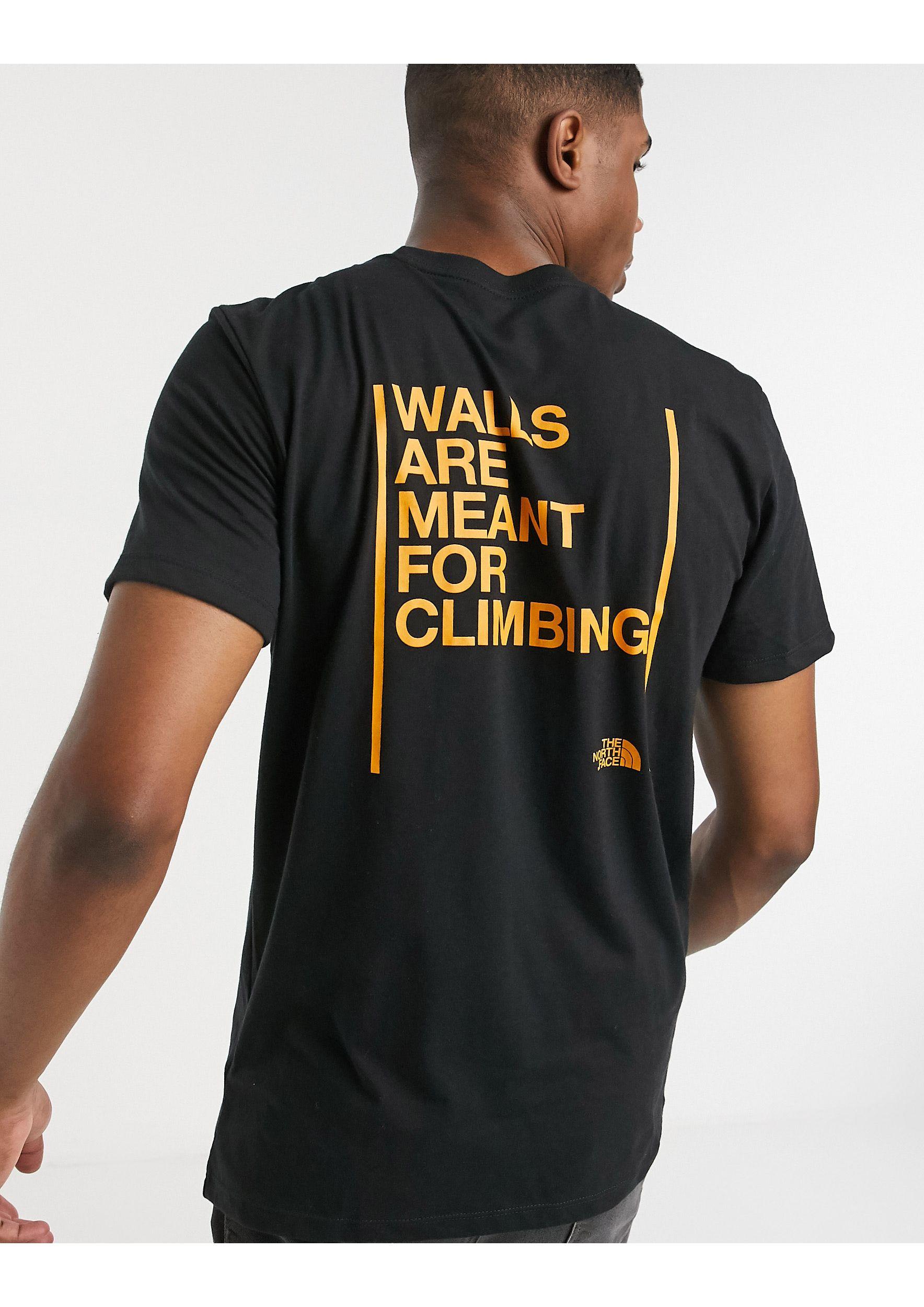 The North Face Walls Are Meant For Climbing Tshirt in Black for Men Lyst