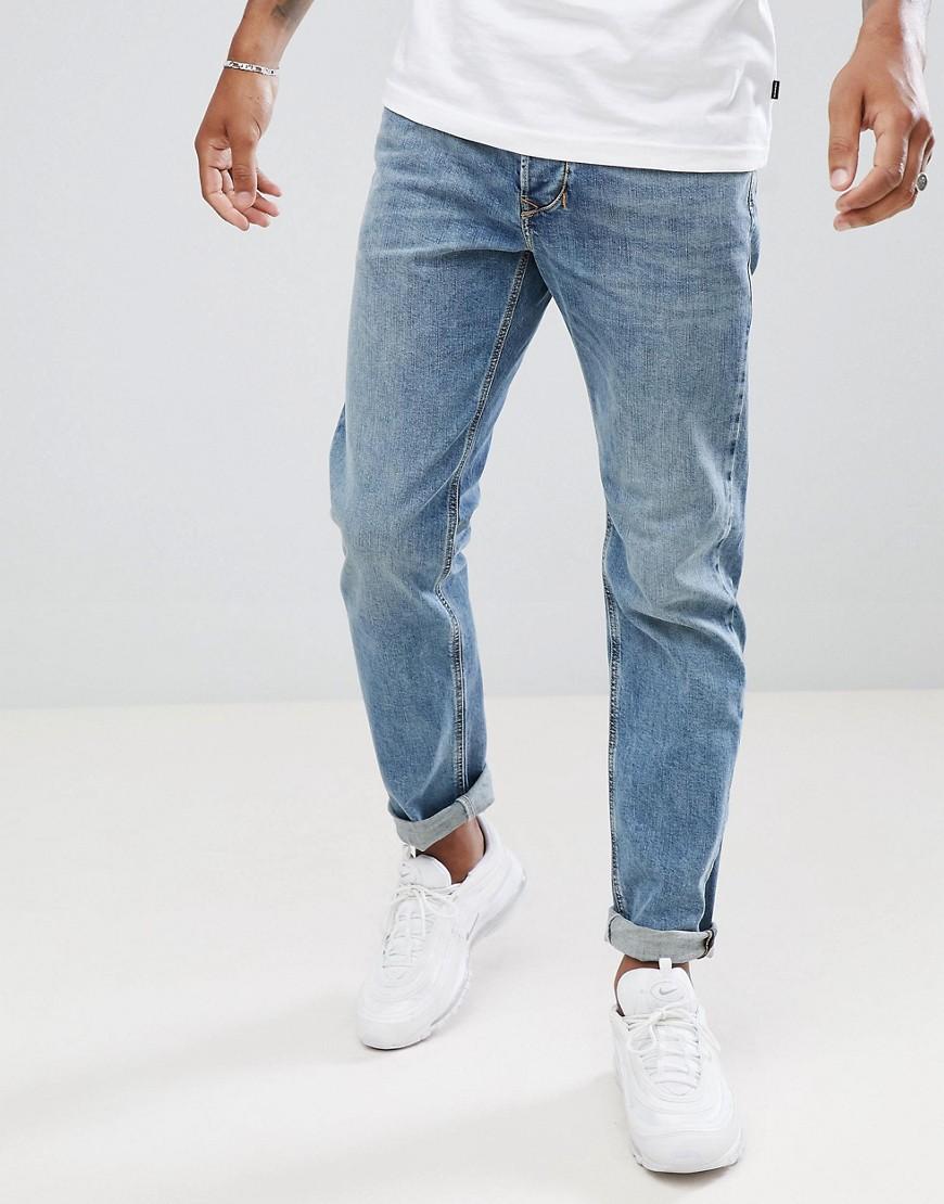 DIESEL Denim Larkee-beex Tapered Jeans In 084ux in Blue for Men Lyst