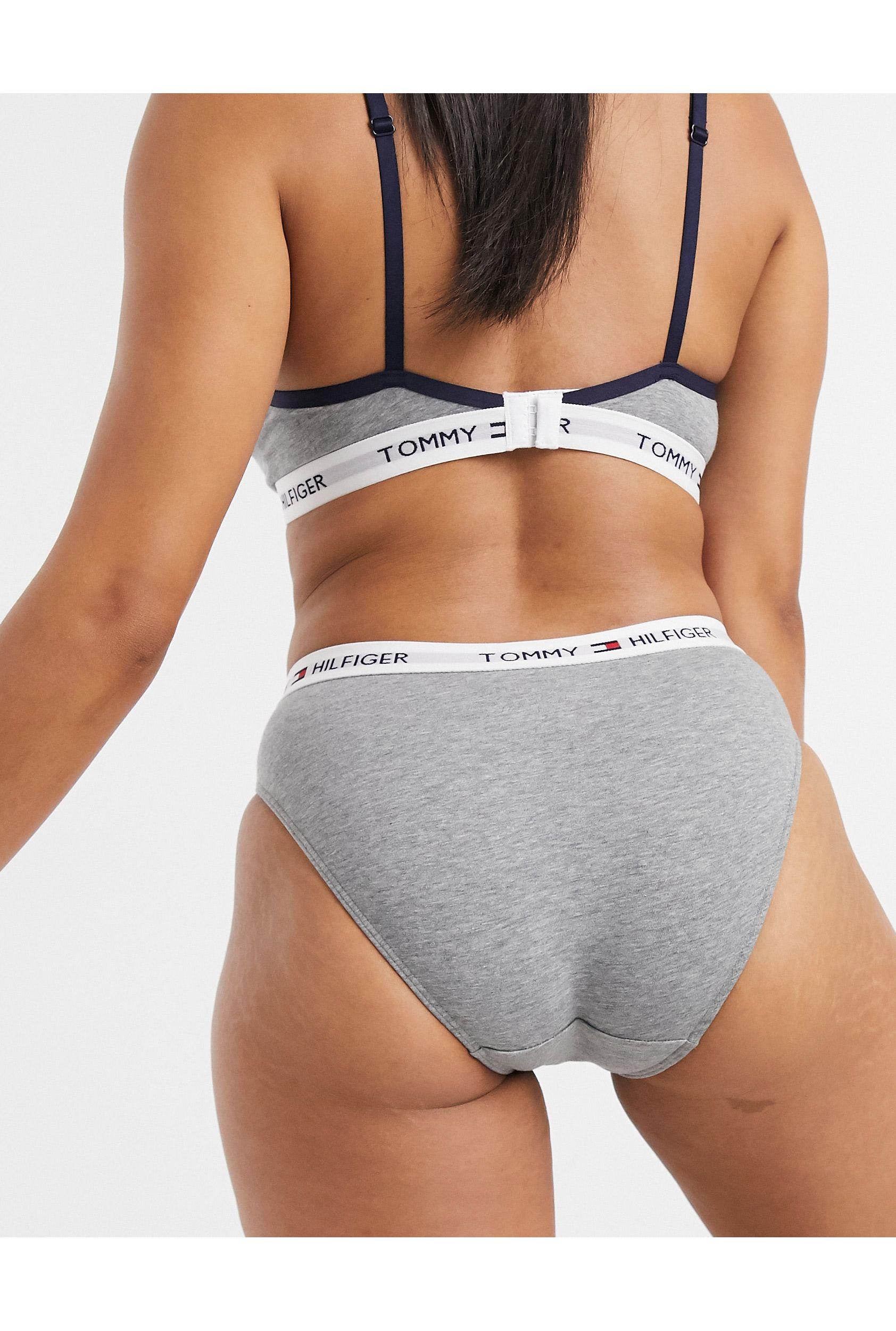 Tommy Hilfiger Classic Cotton Lounge Bikini in Gray Lyst
