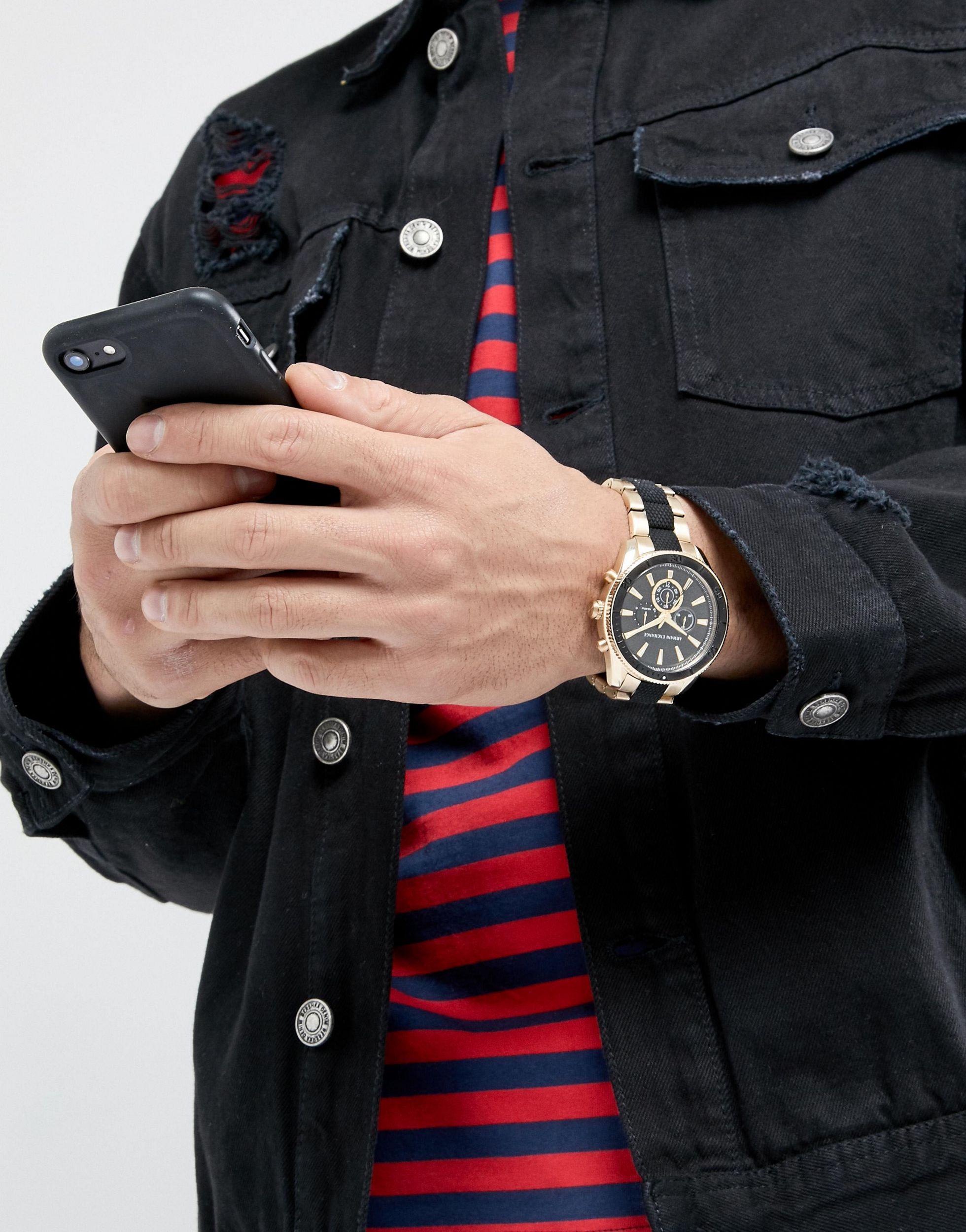 Armani Exchange – AX1814 – Chronographenarmbanduhr in Mettallic