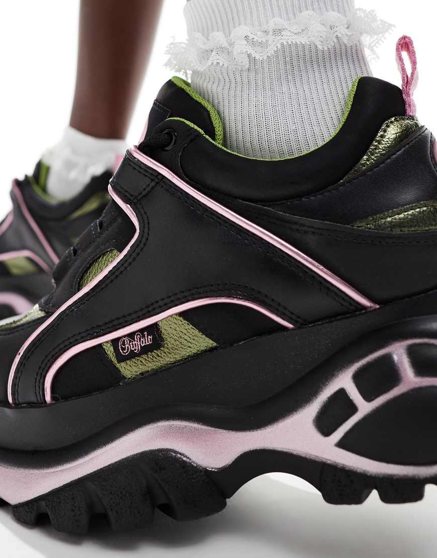 Zapatillas De Deporte Negras Y Rosas Classic De Buffalo de color