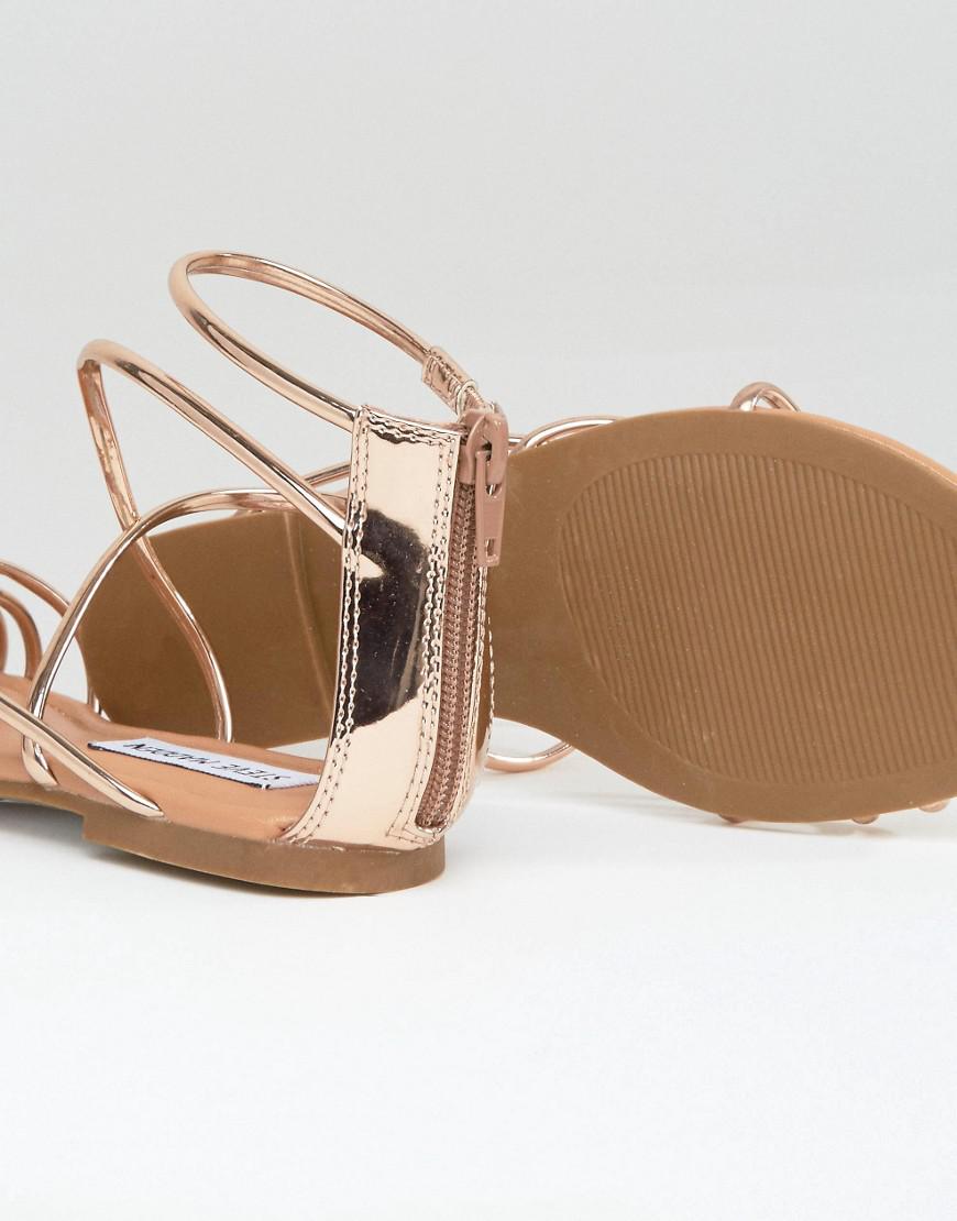 steve madden rose gold flat sandals