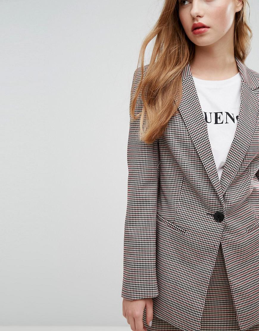 new look checked blazer