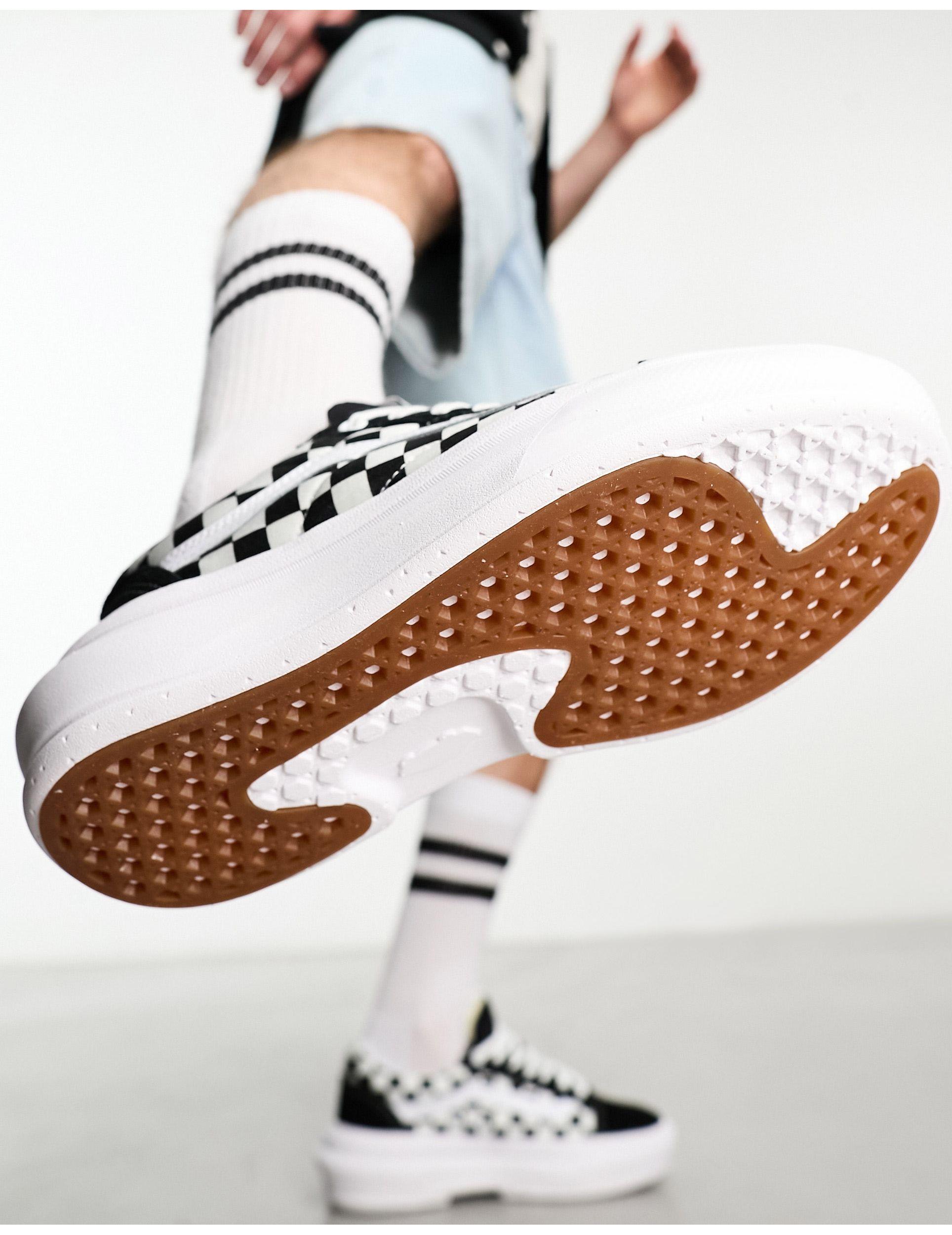 Vans Old Skool Overt Cc Checkerboard Sneakers in Black for Men | Lyst