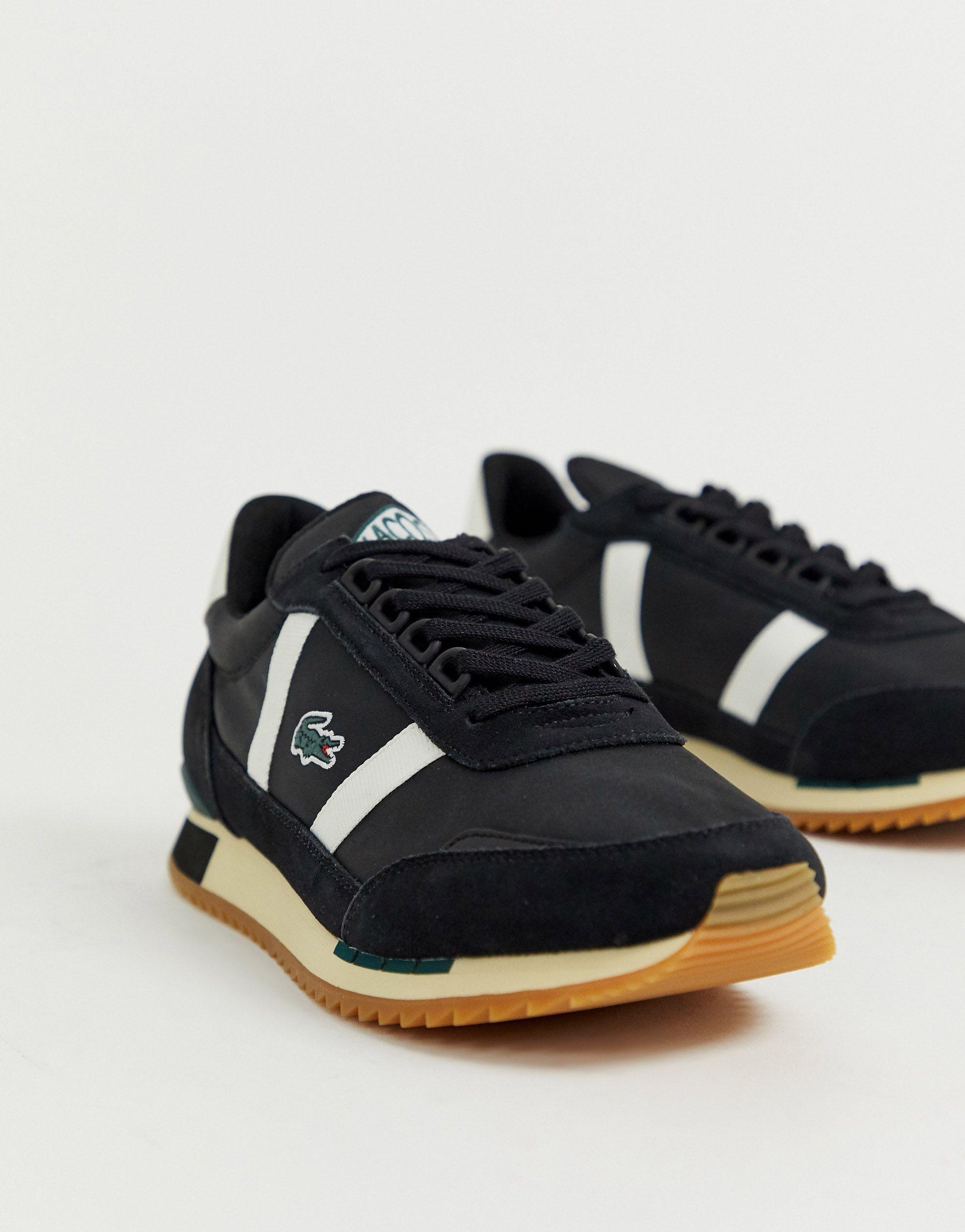 Lacoste Partner Retro Runners in Black for Men | Lyst