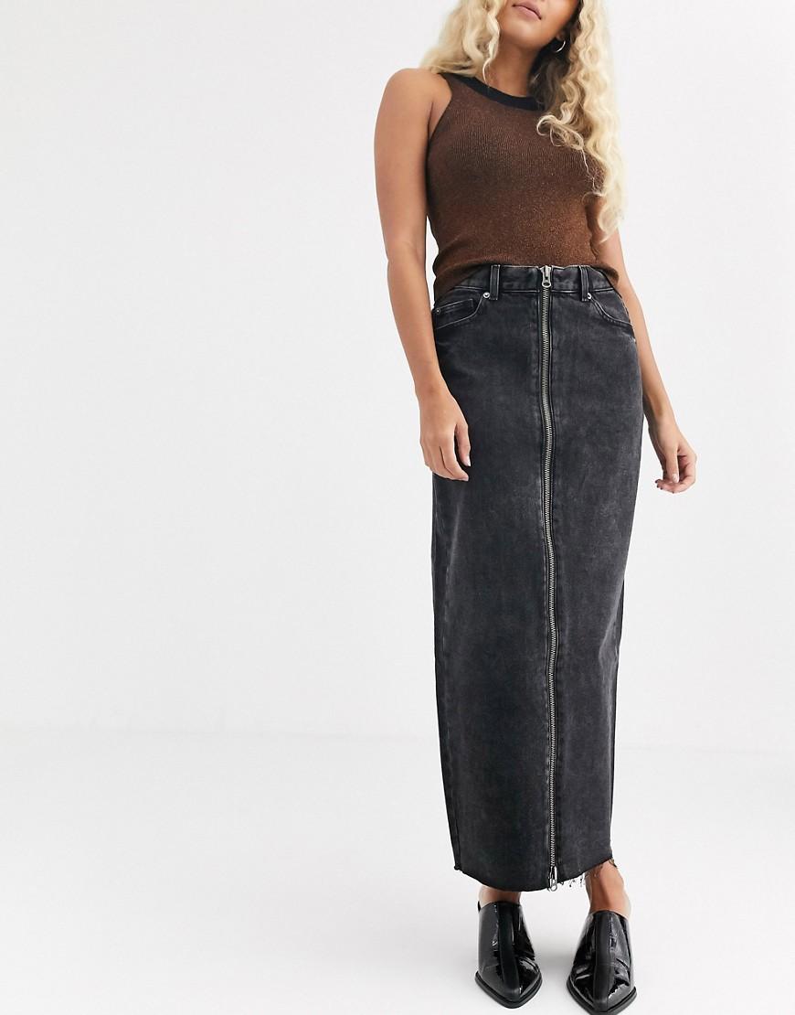 Dr. Denim Denim Midirok Met Rits in het Zwart | Lyst NL