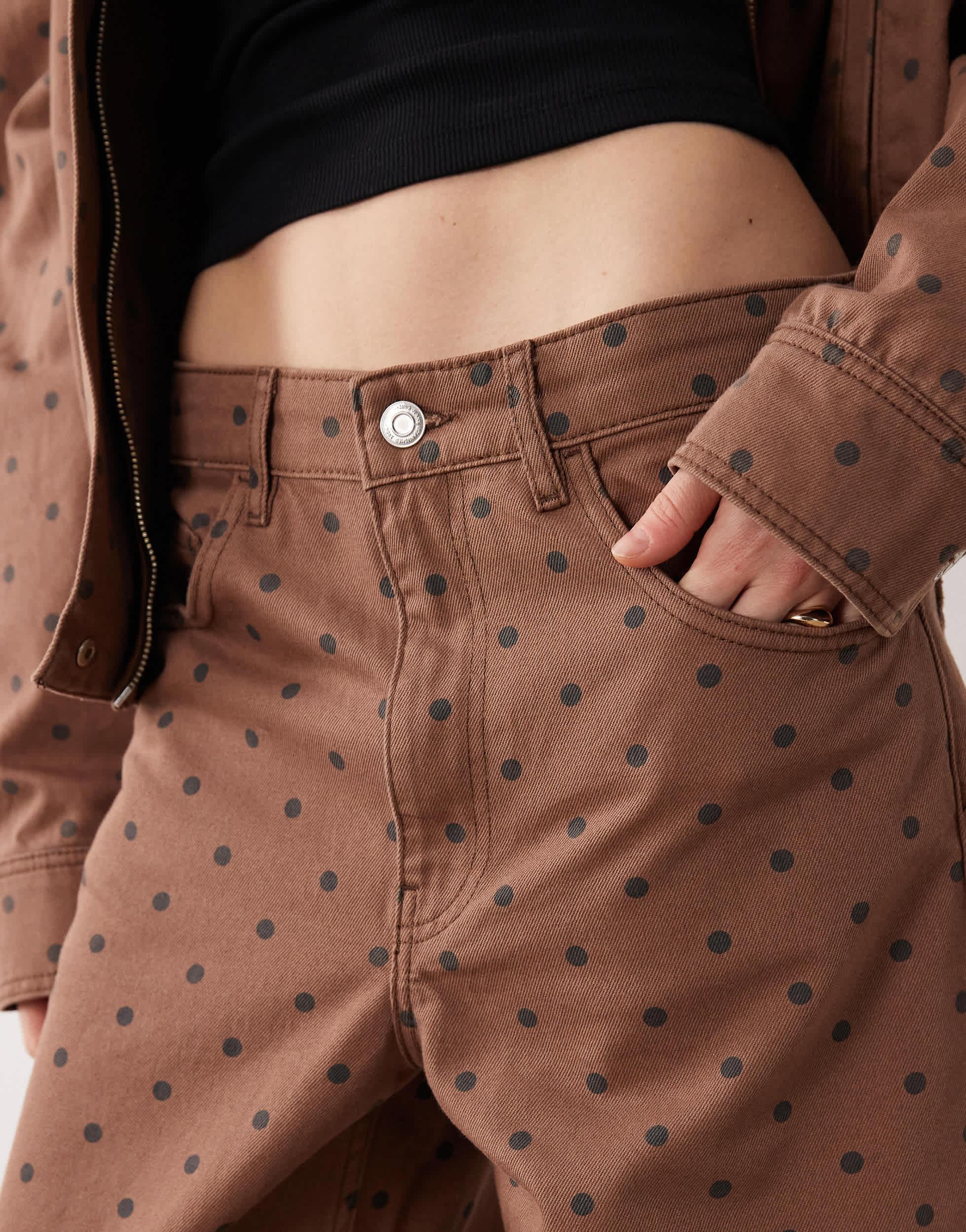 Jean Skinny MANGO Marron Taille 38 - Toile Enduite, Occasion En Très Bon état
