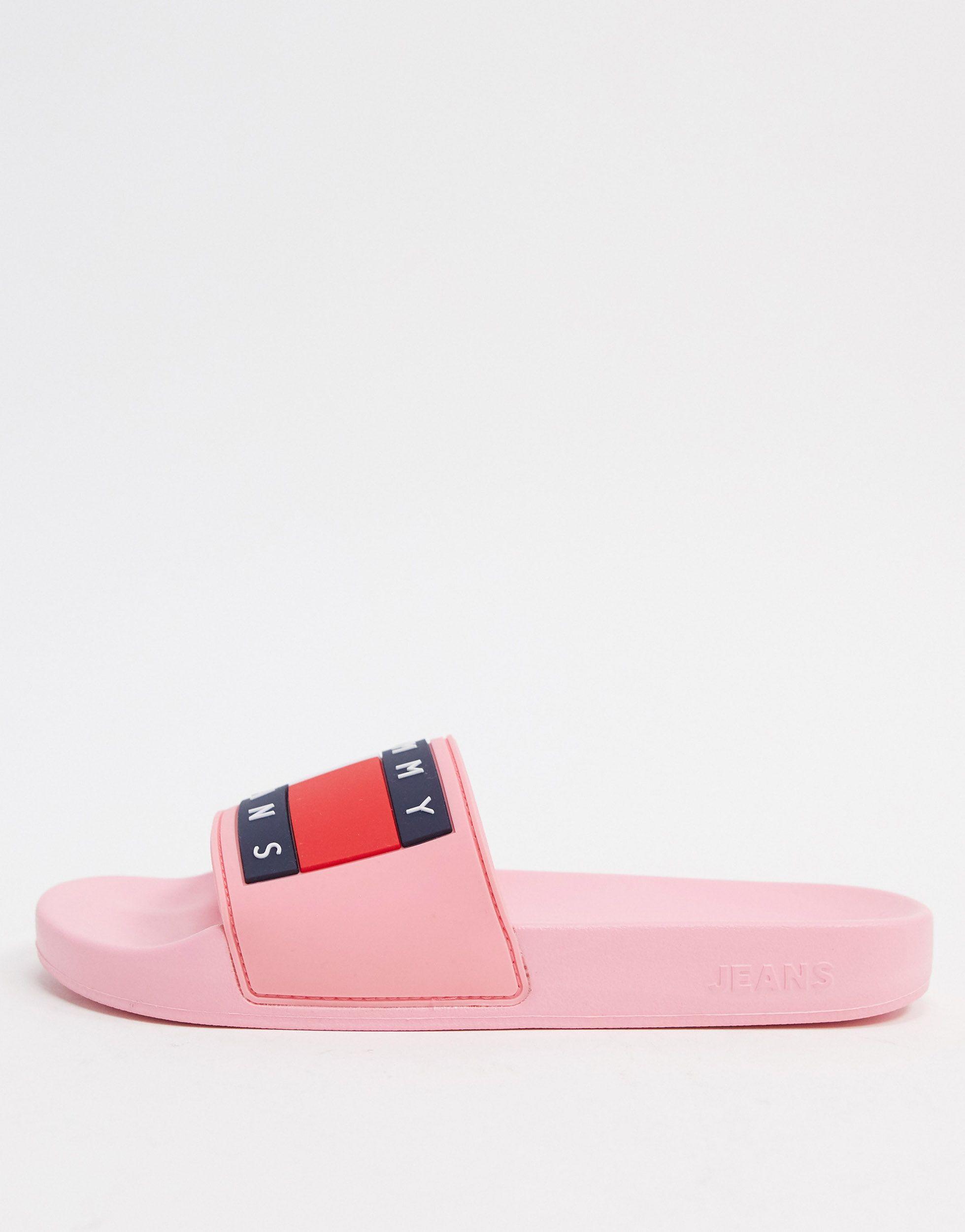 tommy hilfiger sliders pink