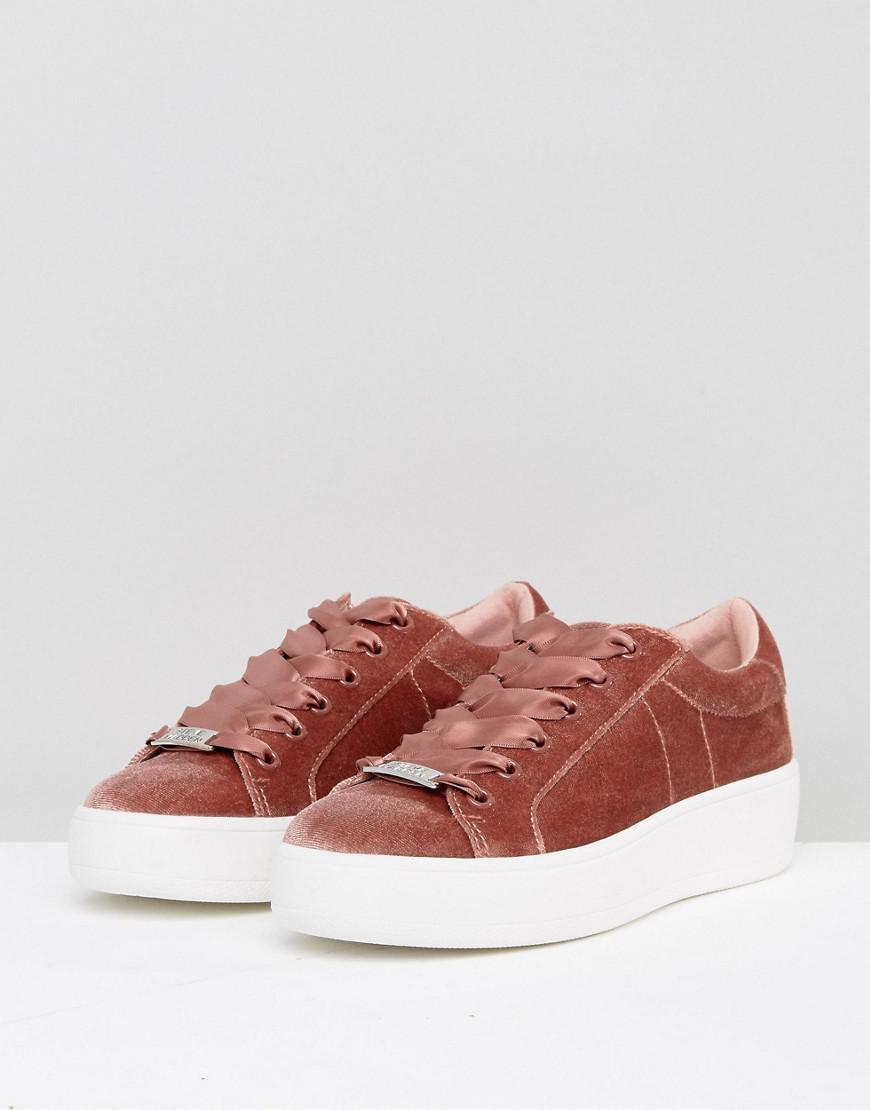 steve madden pink velvet sneakers