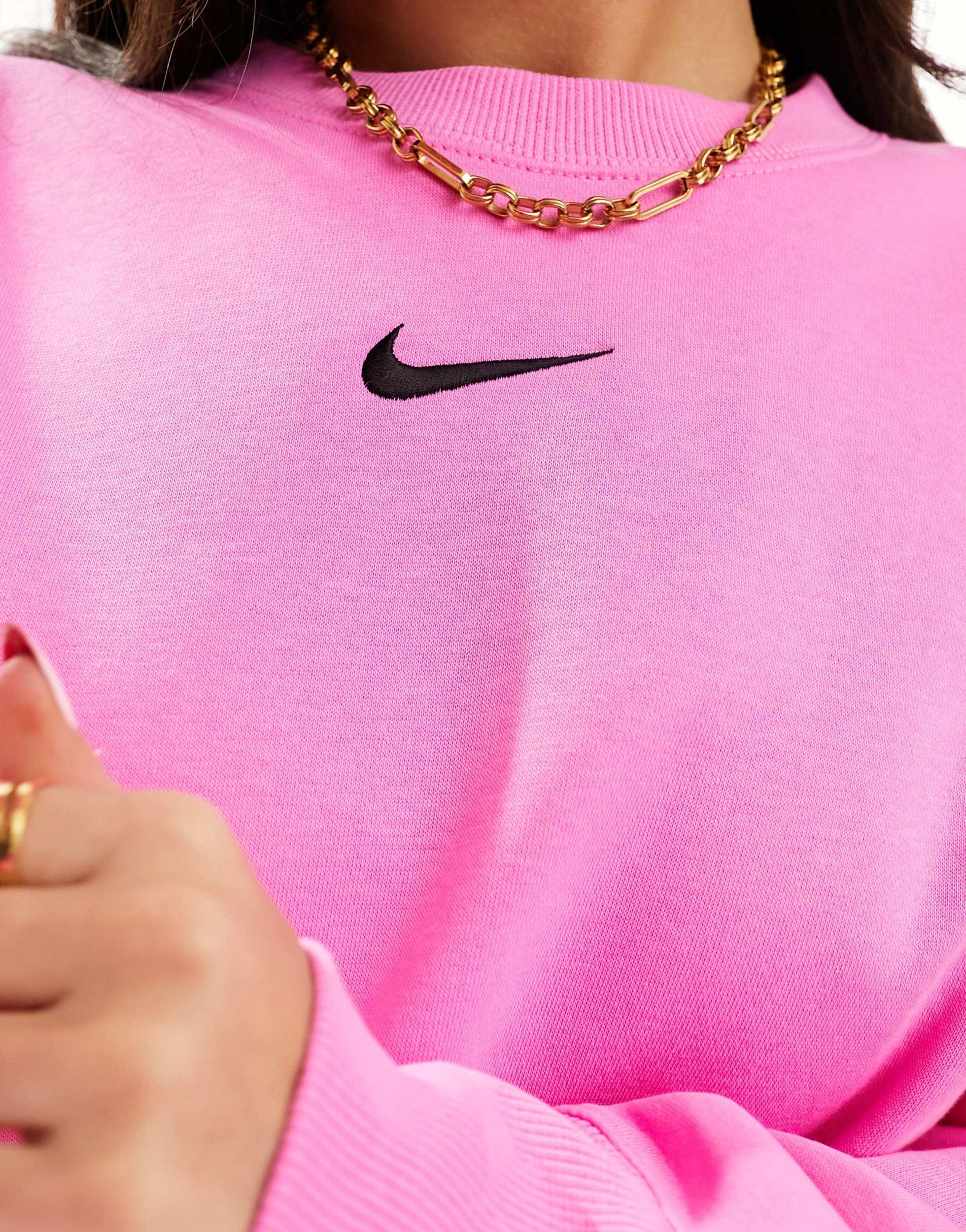 Nike blush mini swoosh oversized sweatshirt sales