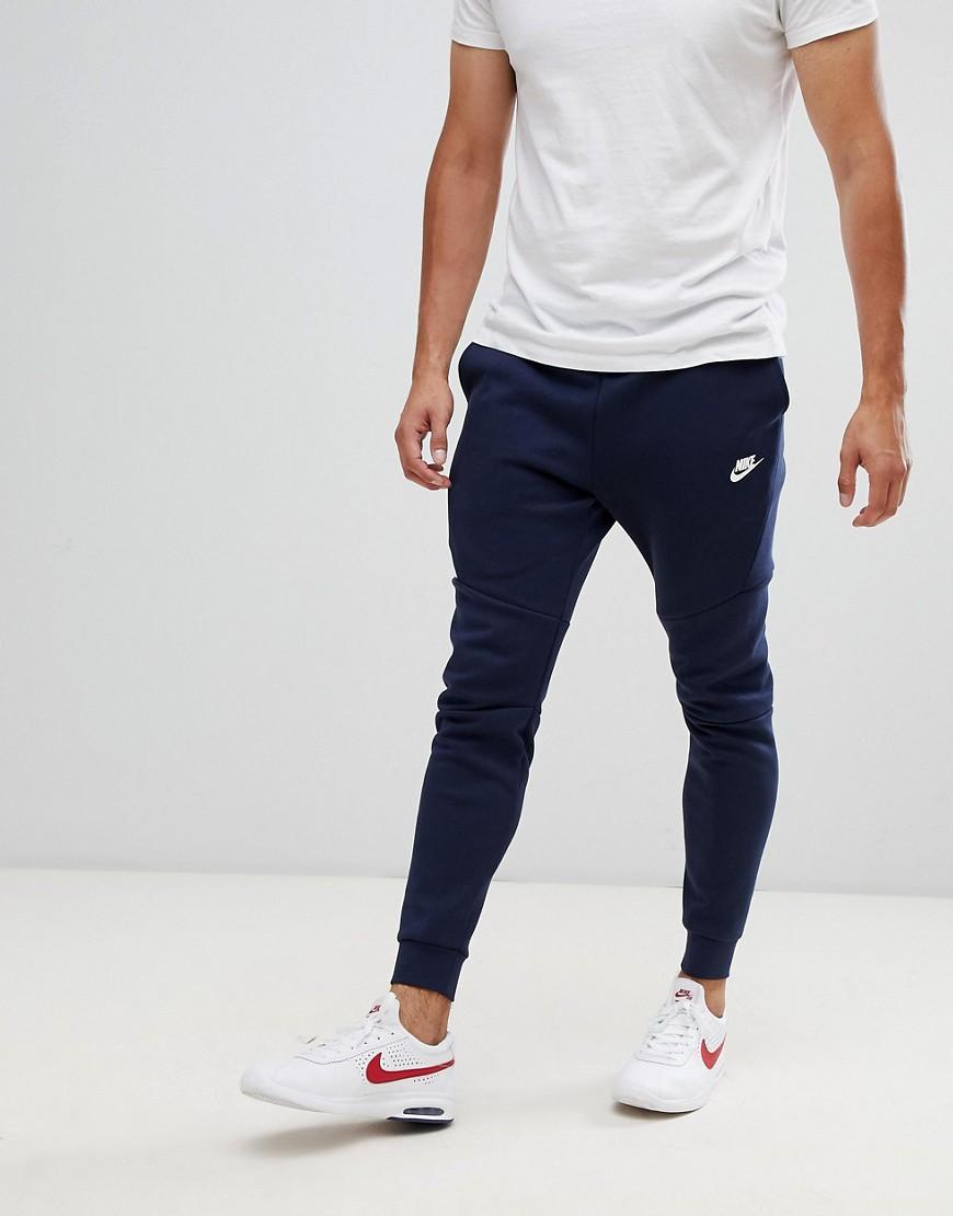 Nike Tech - Fleece joggingbroek In Marineblauw 805162-455 in het Blauw voor  heren - Lyst