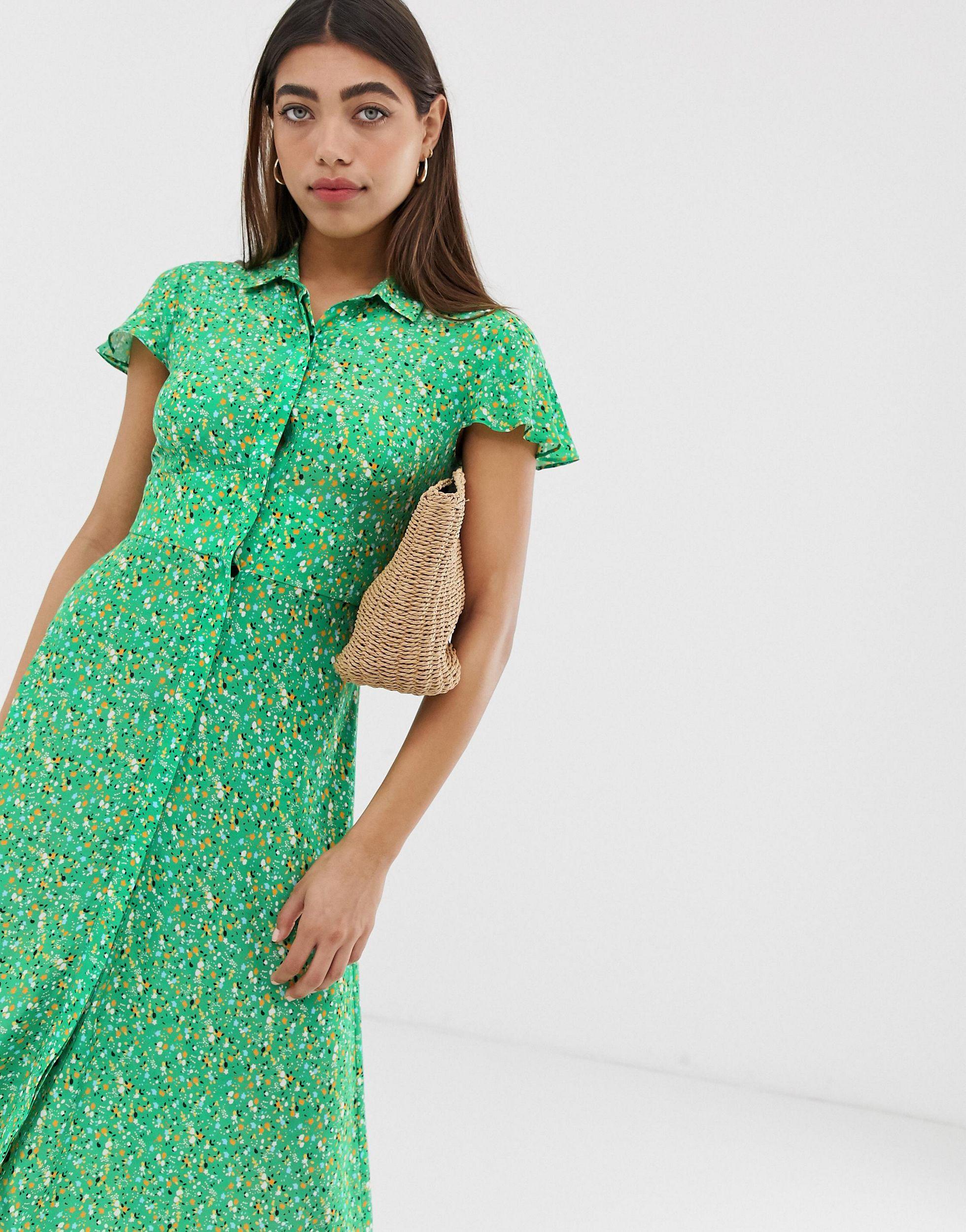 whistles green shirt dress