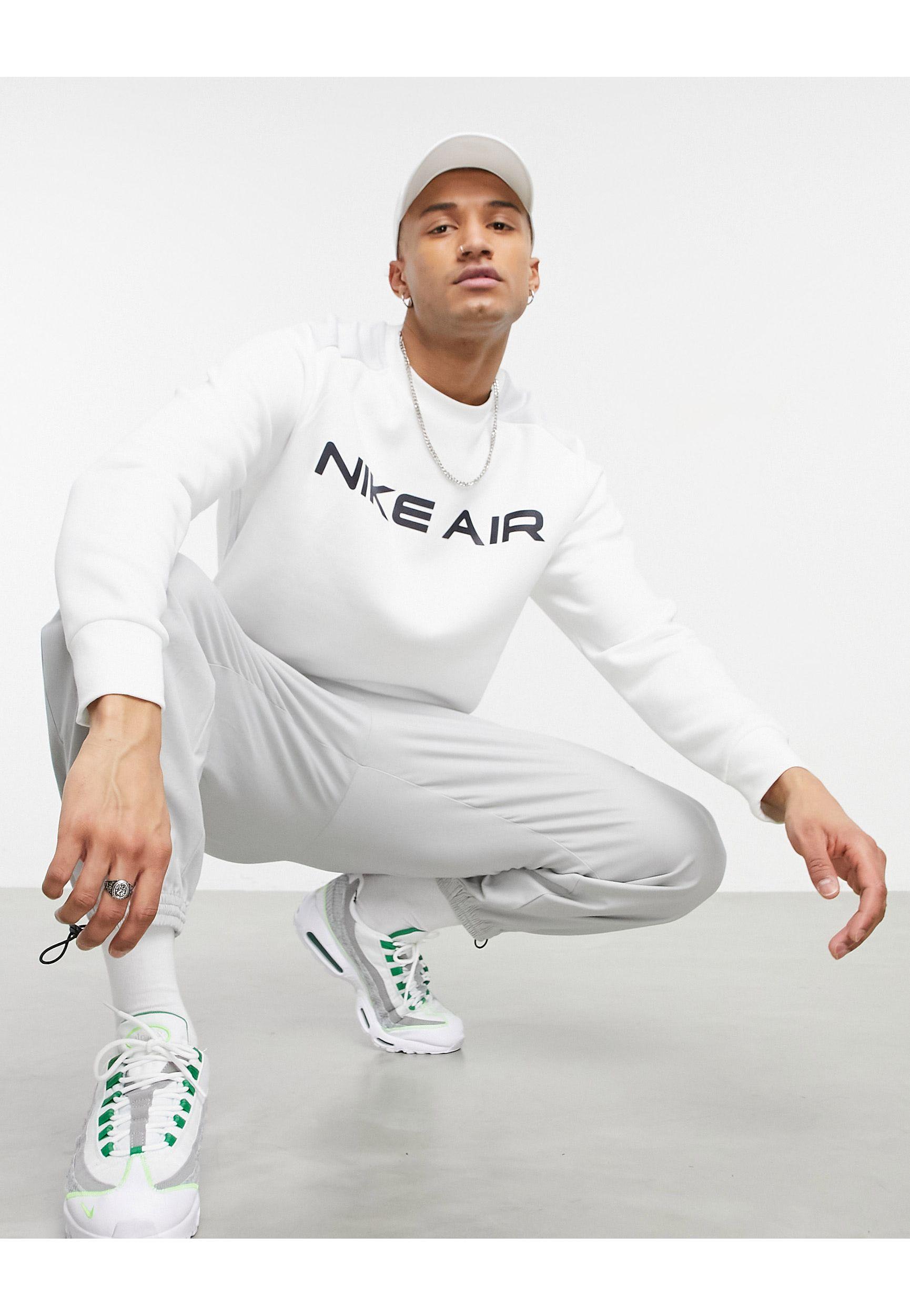 Nike Air Crew Neck Sweat in White for Men | Lyst Australia