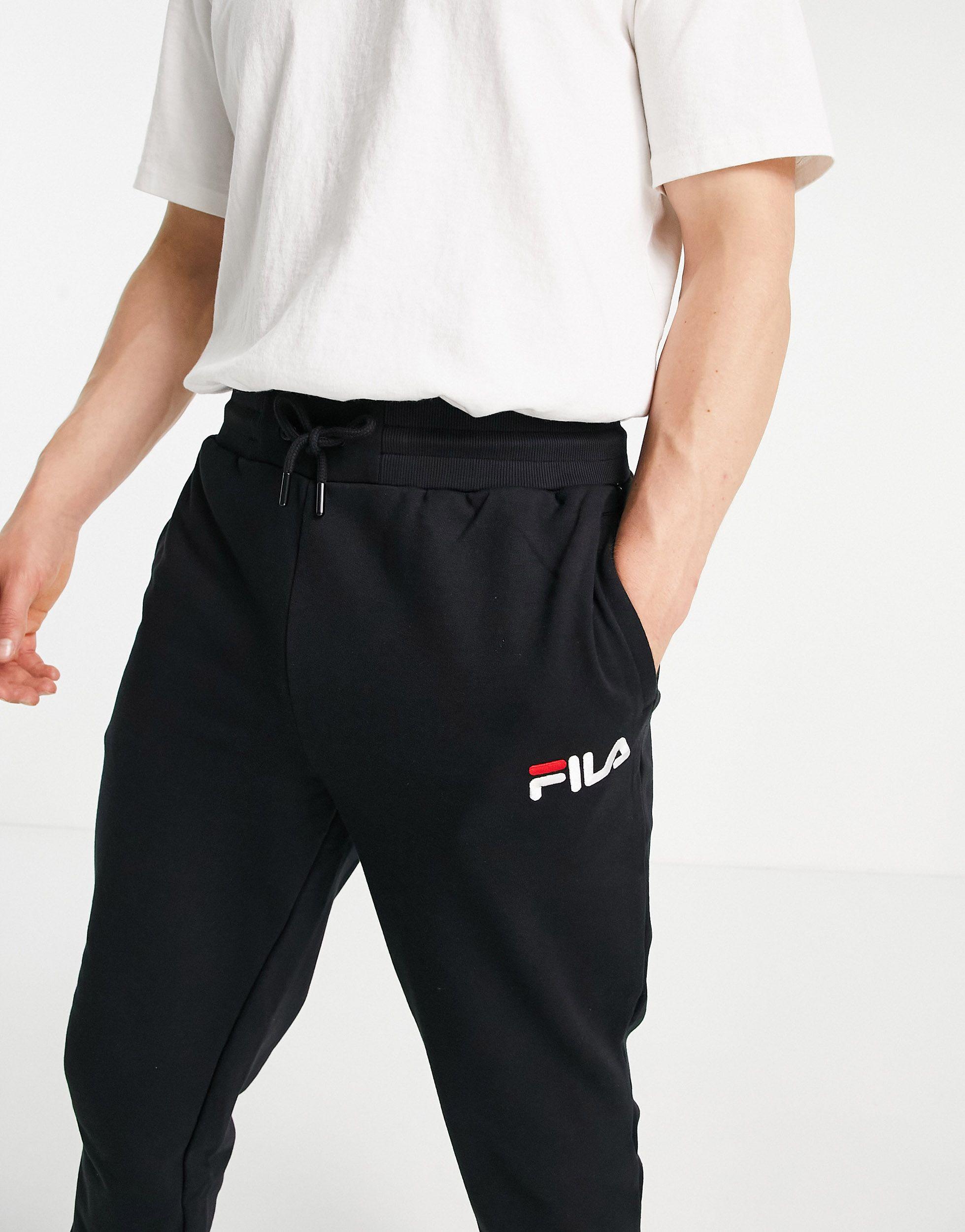 Fila Jakoob Logo joggers in Black for 