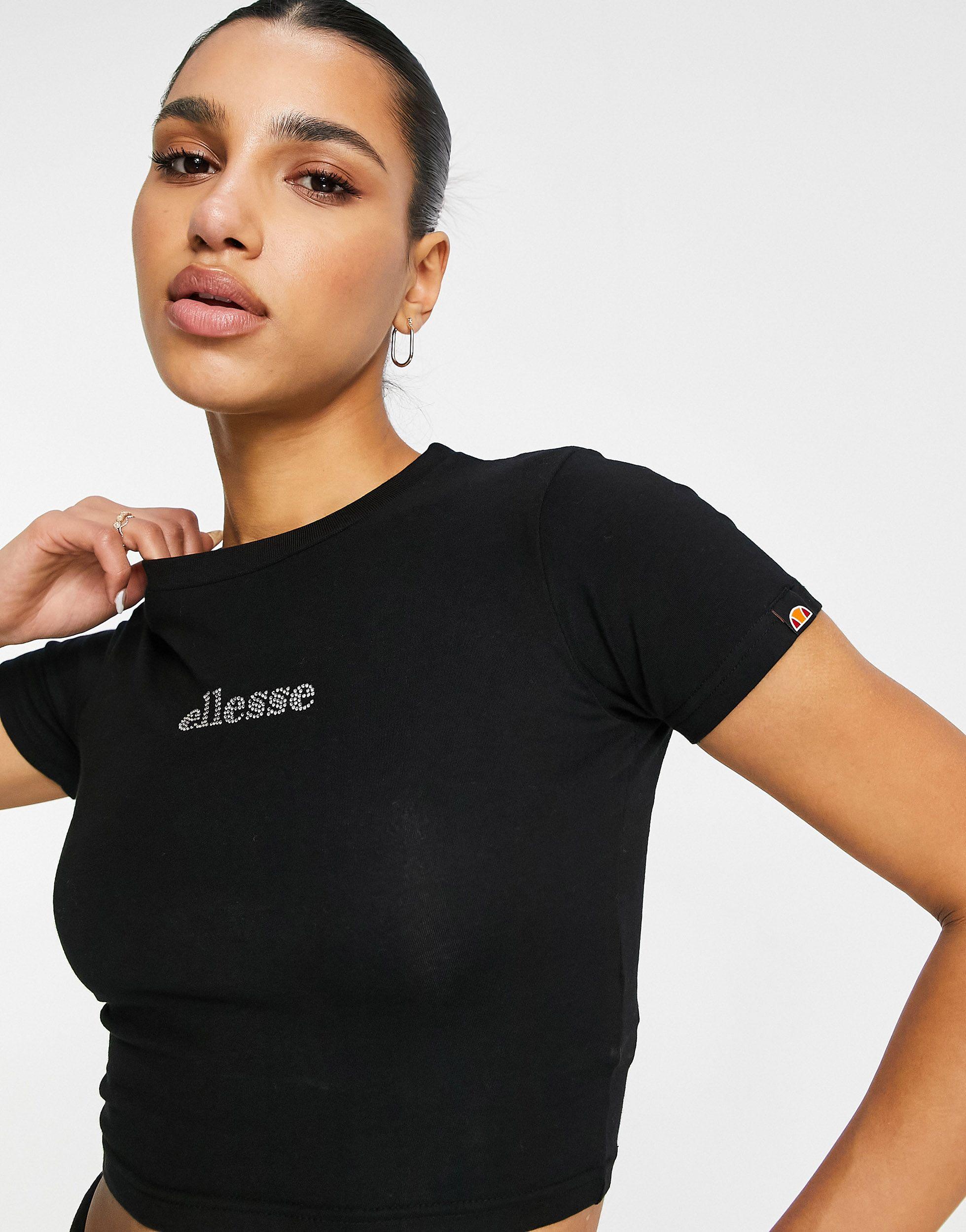 ellesse black crop top