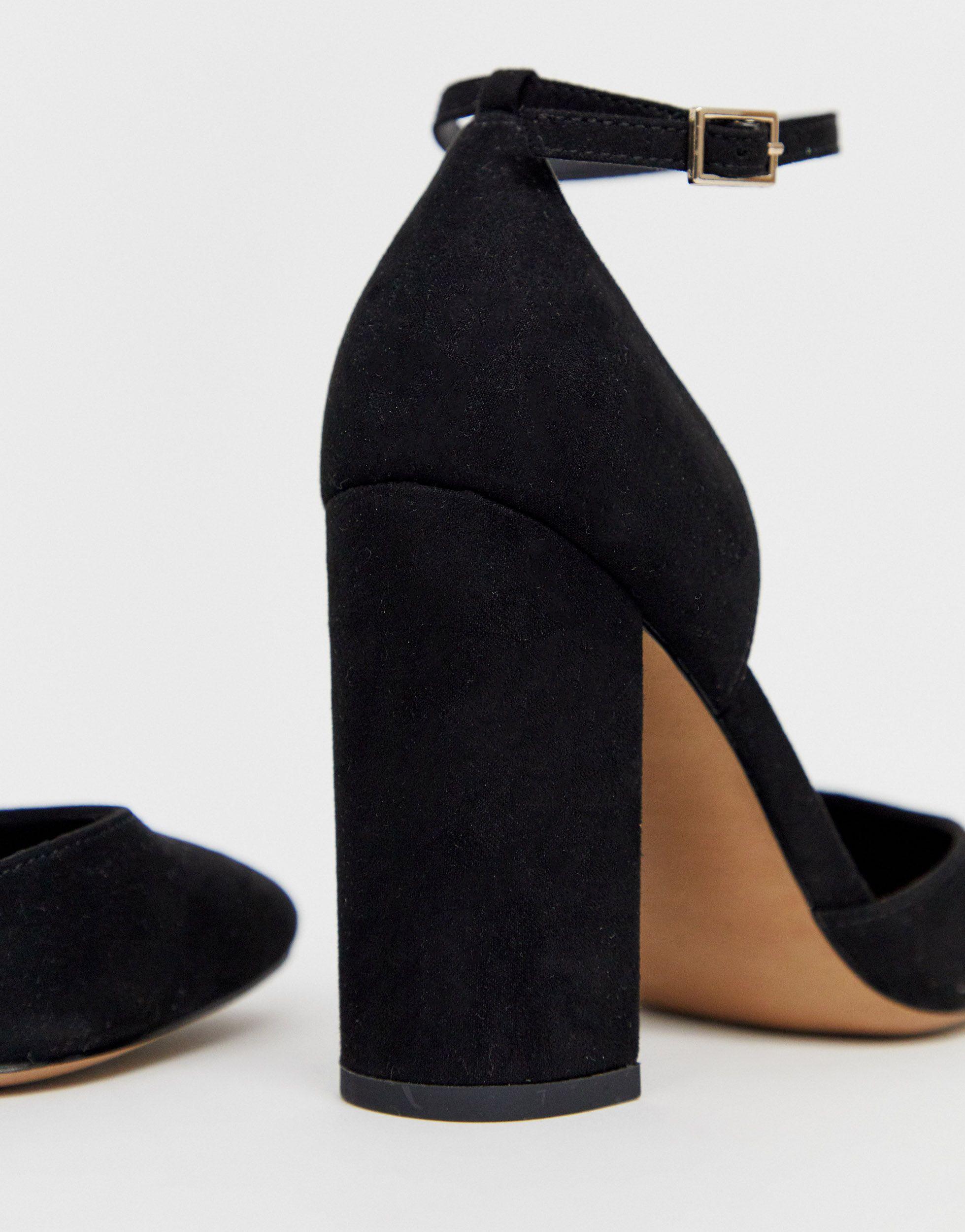 Asos Design Square tie leg block heeled Women's Heels Black SZ US 9 LKNW |  eBay