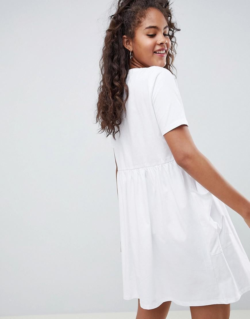 button smock dress