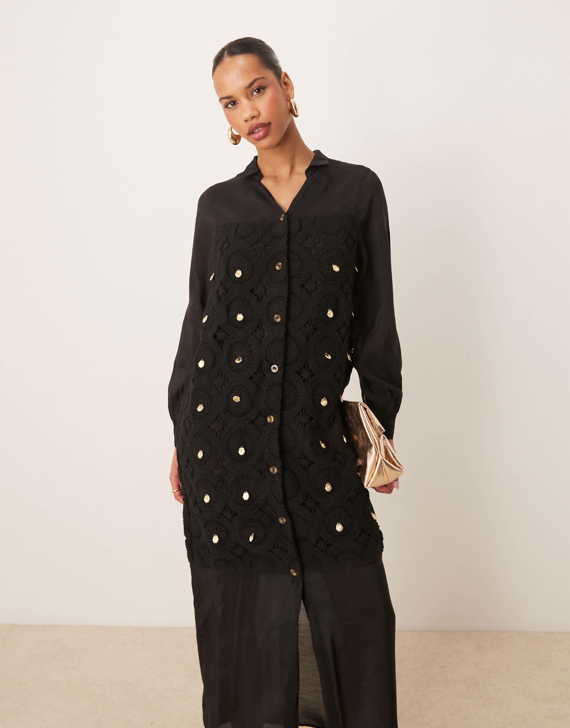 longline shirt dress 'Dash' Denim Longline Shirt Midi Dress