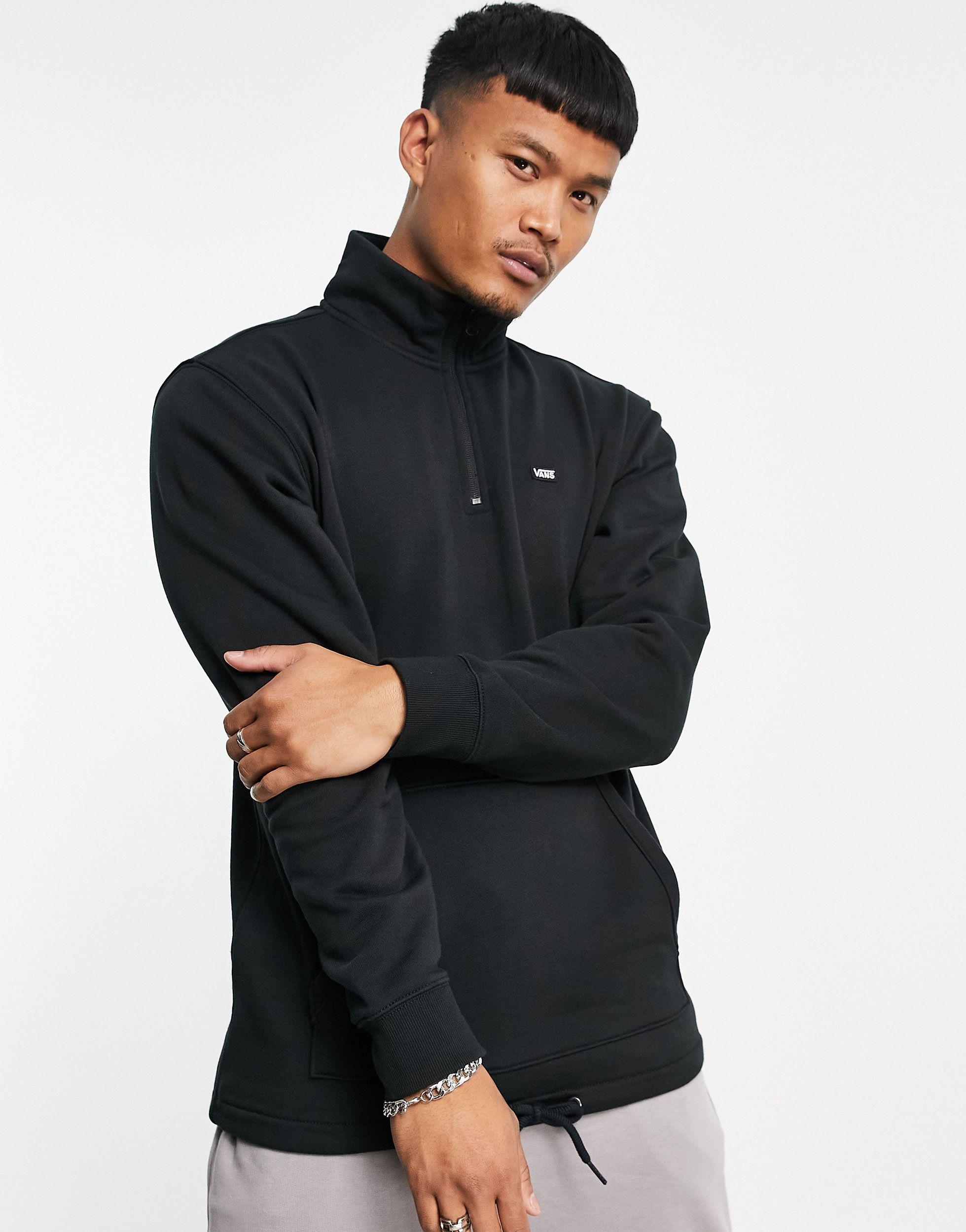 Vans Cotton Versa Standard 1/4 Zip Sweatshirt in Black for Men - Save 13% |  Lyst UK