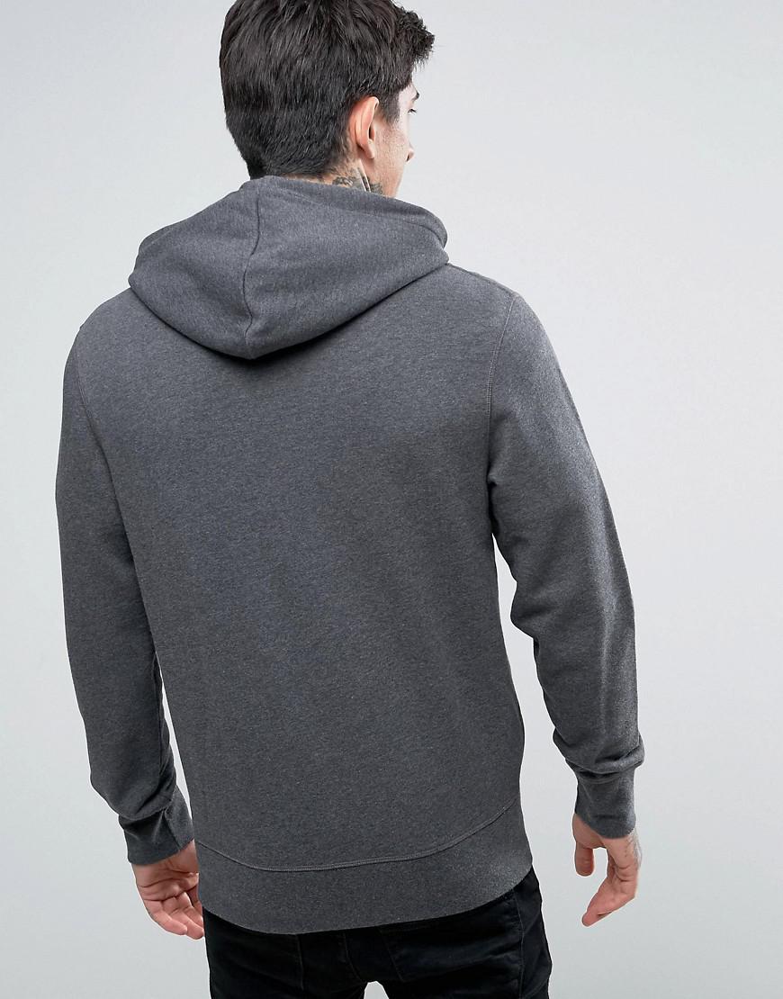 Fred Perry Cotton Zip Through Hoodie In Grey in Grey for Men - Lyst