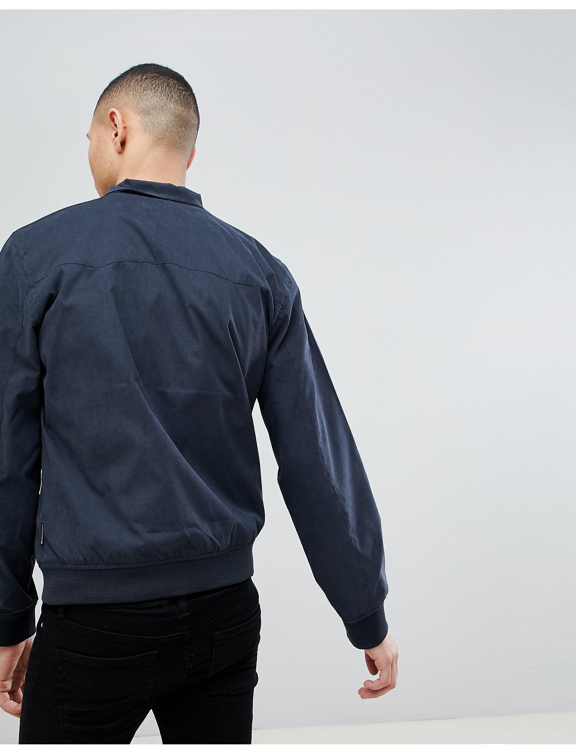 French Connection Harrington Jacket in Blue for Men | Lyst