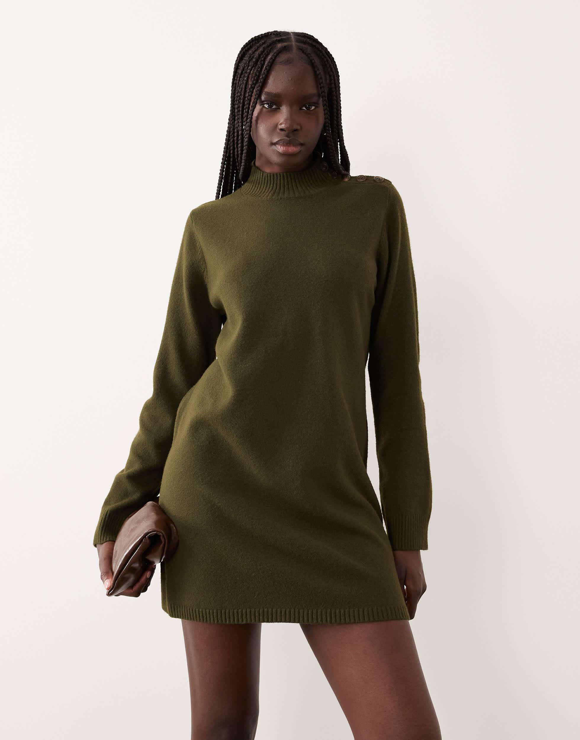 mango sweater dress Women's Heather Gray Turtleneck Mini Sz S Classic Minimalist This beautifully designed dress features a plain pattern Mango Long Sleeve Sweater Dress