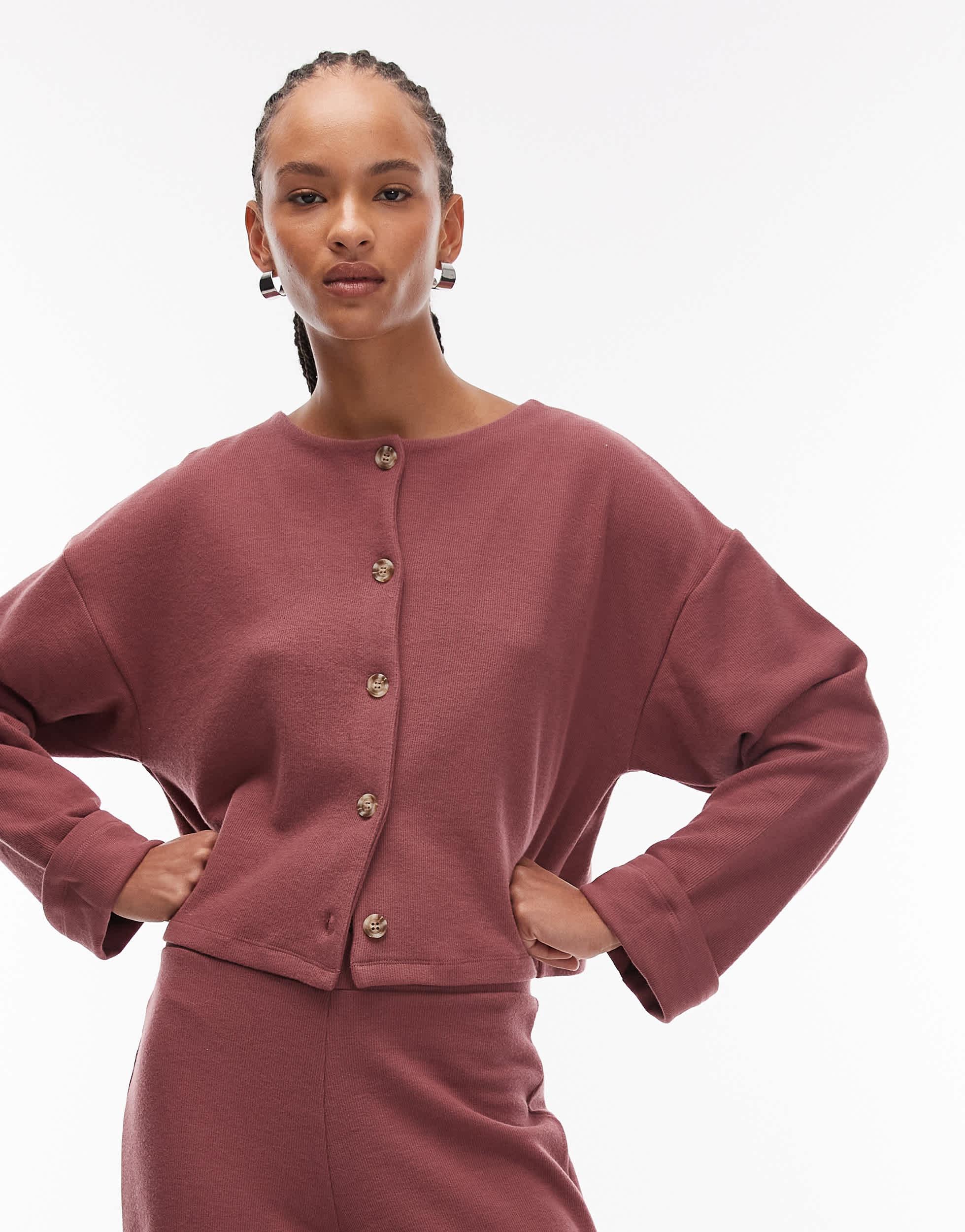 ASOS – superweiche strickjacke in Rot Lyst AT