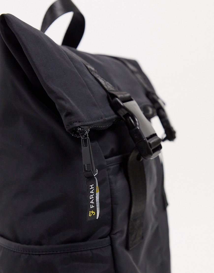 farah nylon backpack in black