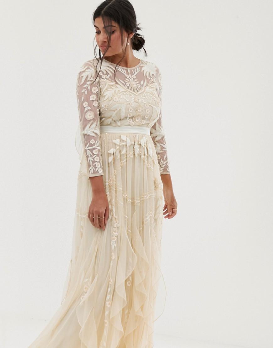 Vintage Ruffle Maxi Dress 