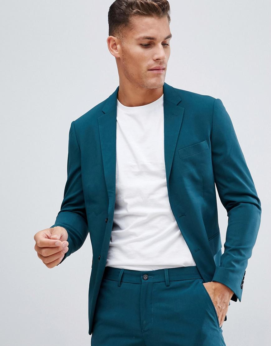 teal blue blazer