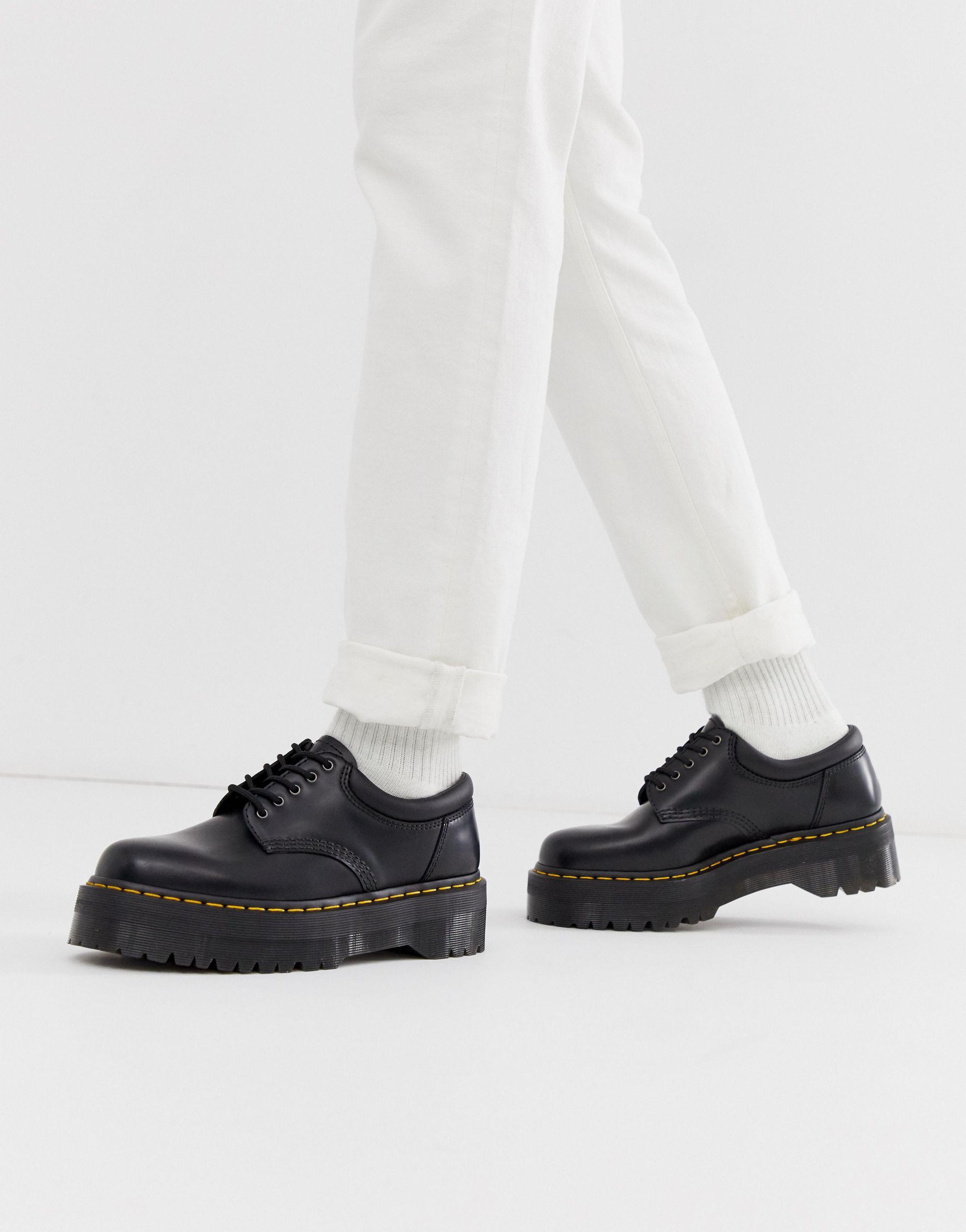 Zapatos con 3 ojales en negro 1461 Quad Dr. Martens de Cuero de color Negro  para hombre: ahorra un 57 % | Lyst