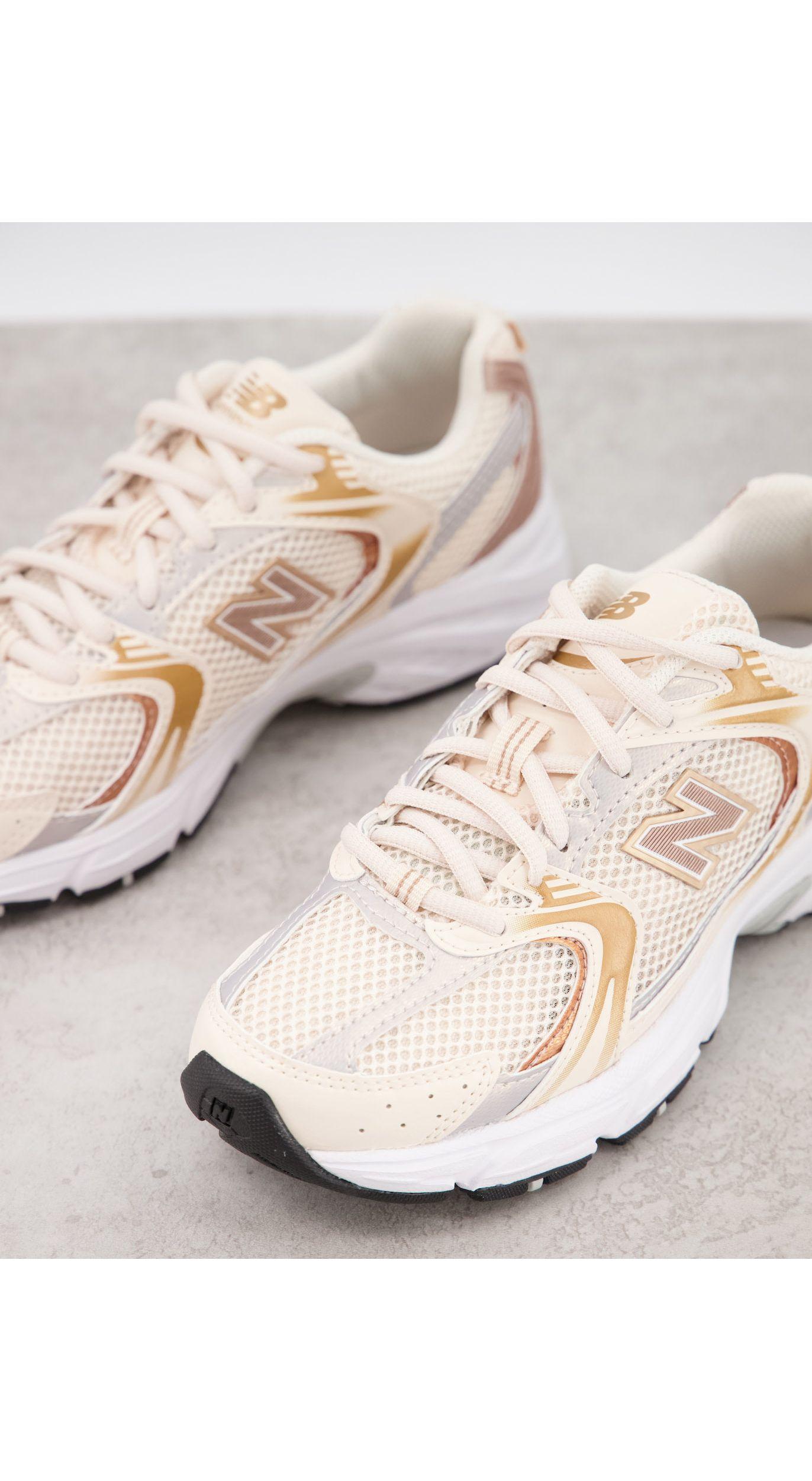 New Balance Rubber 530 Metallic Trainers in Pink | Lyst