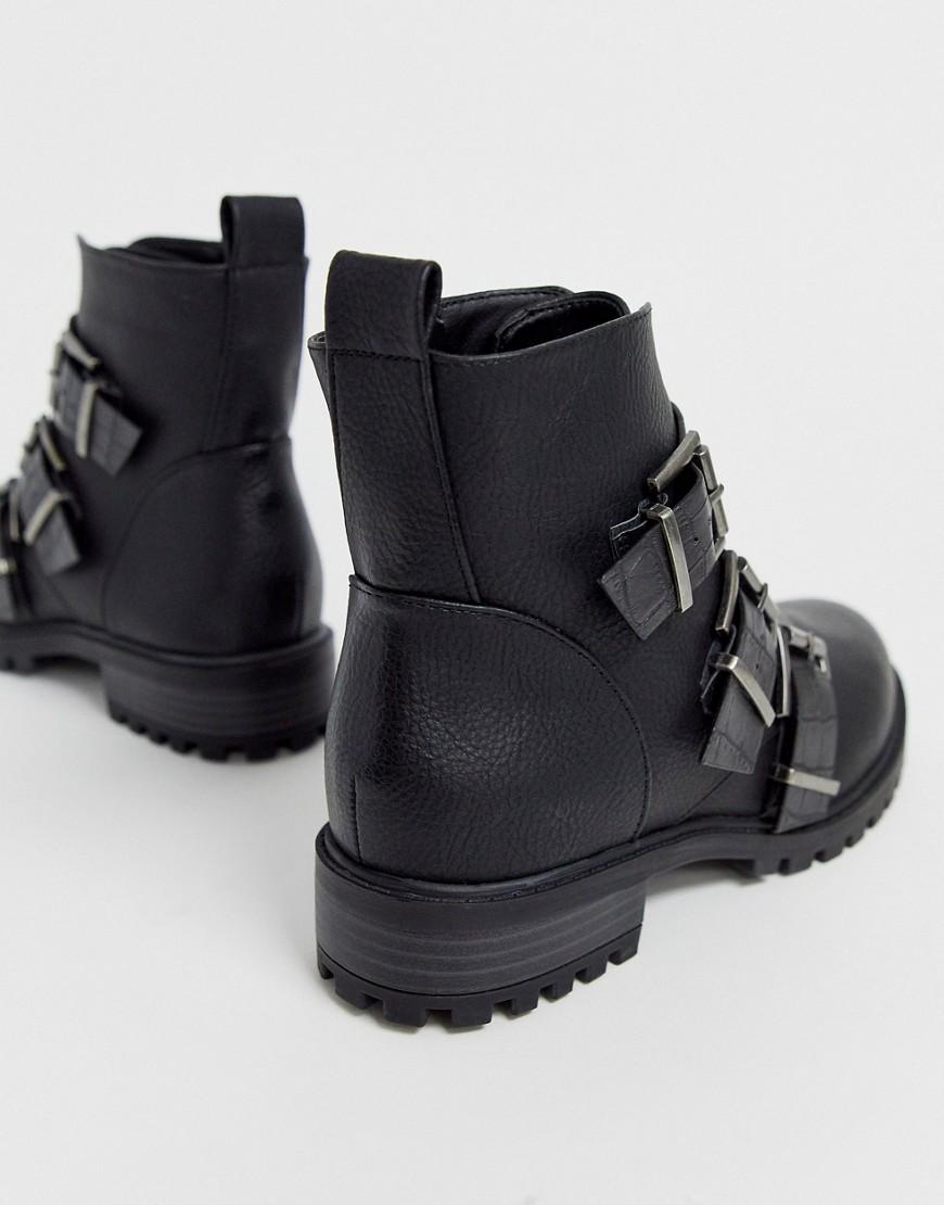 new look black croc boots