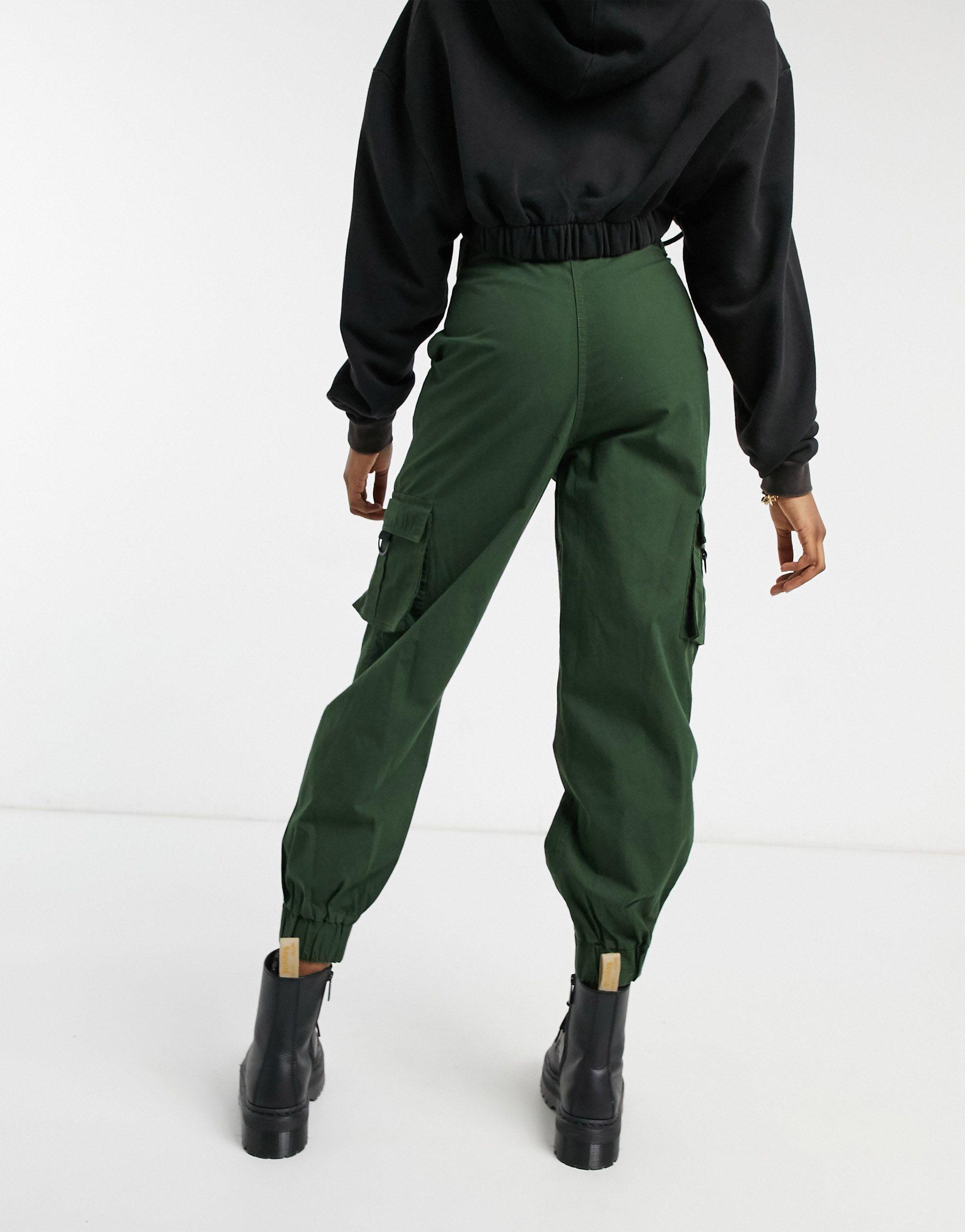 Collusion Denim Cargo Trousers in Green - Lyst