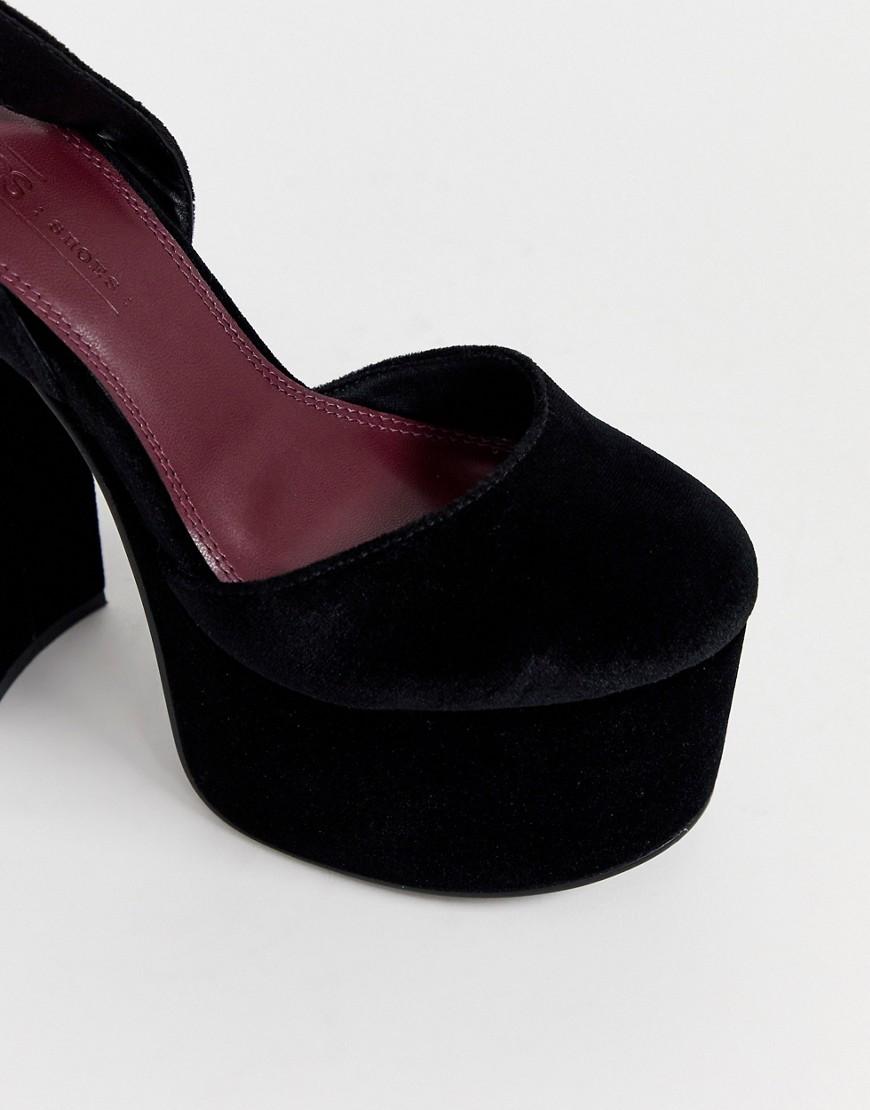 asos design punch chunky platform high block heels