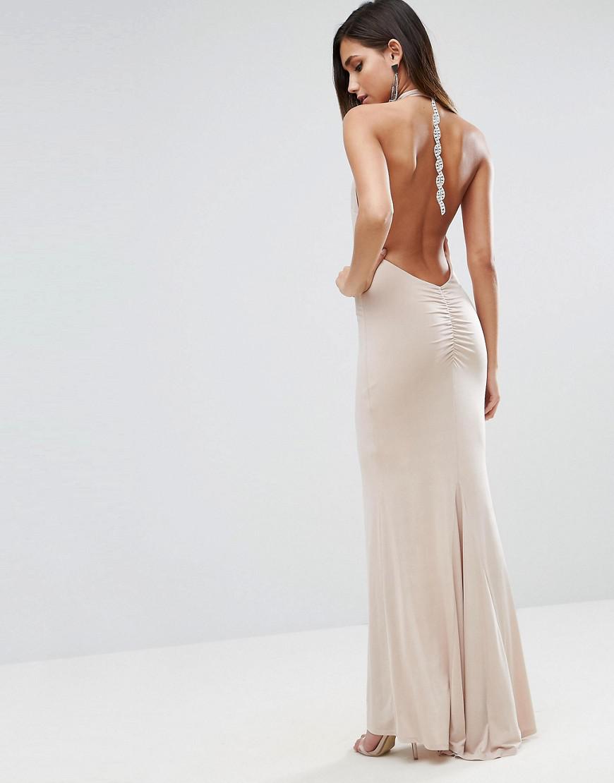 ruched back maxi dress