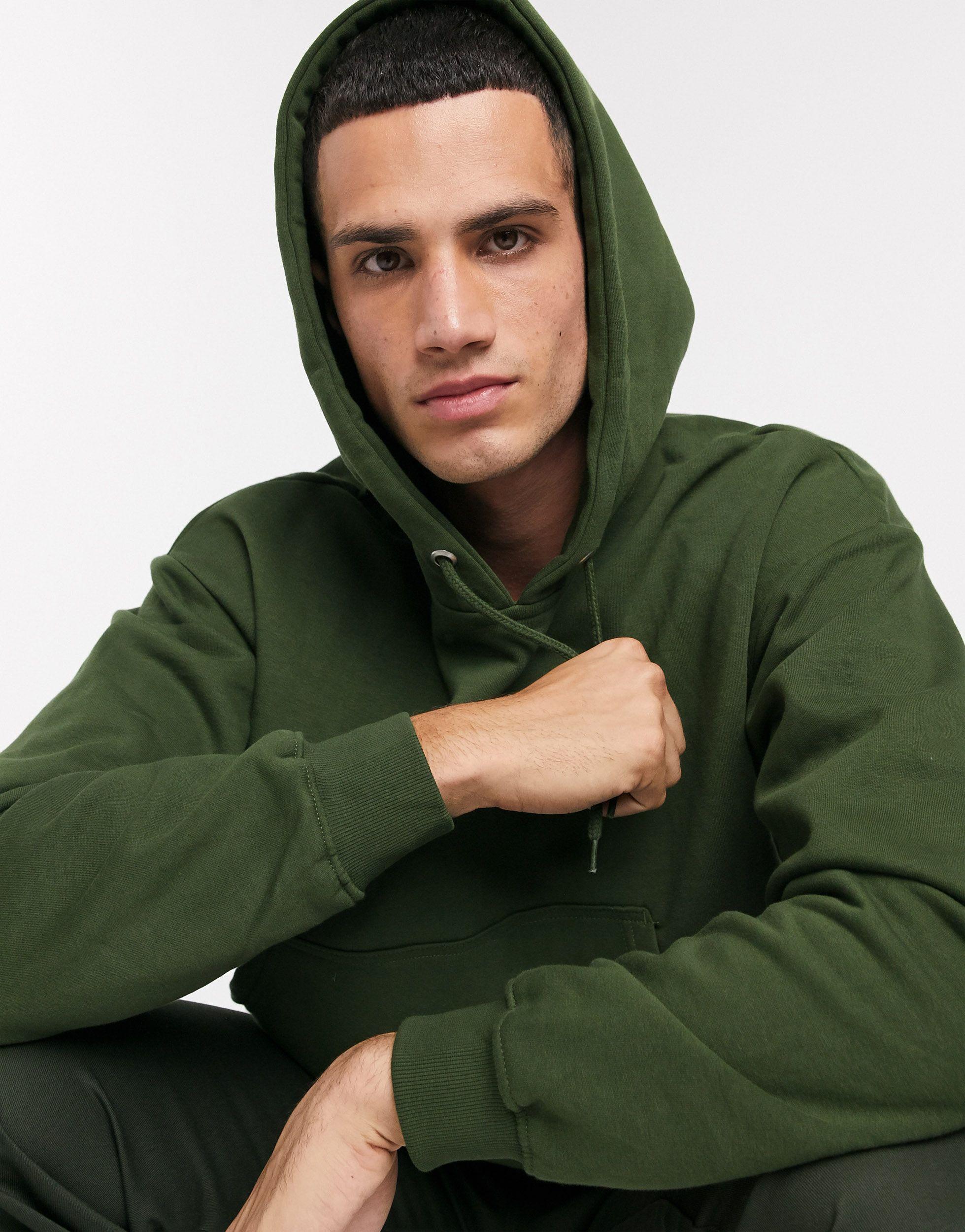 Weekday Cotton Oversized Bird Hoodie in Green for Men - Lyst