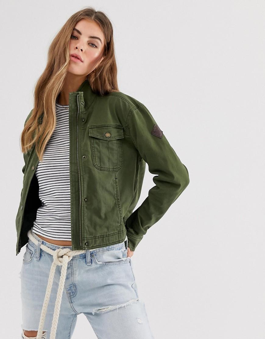 Hollister Kurz geschnittene Utility-Jacke in Grün | Lyst DE