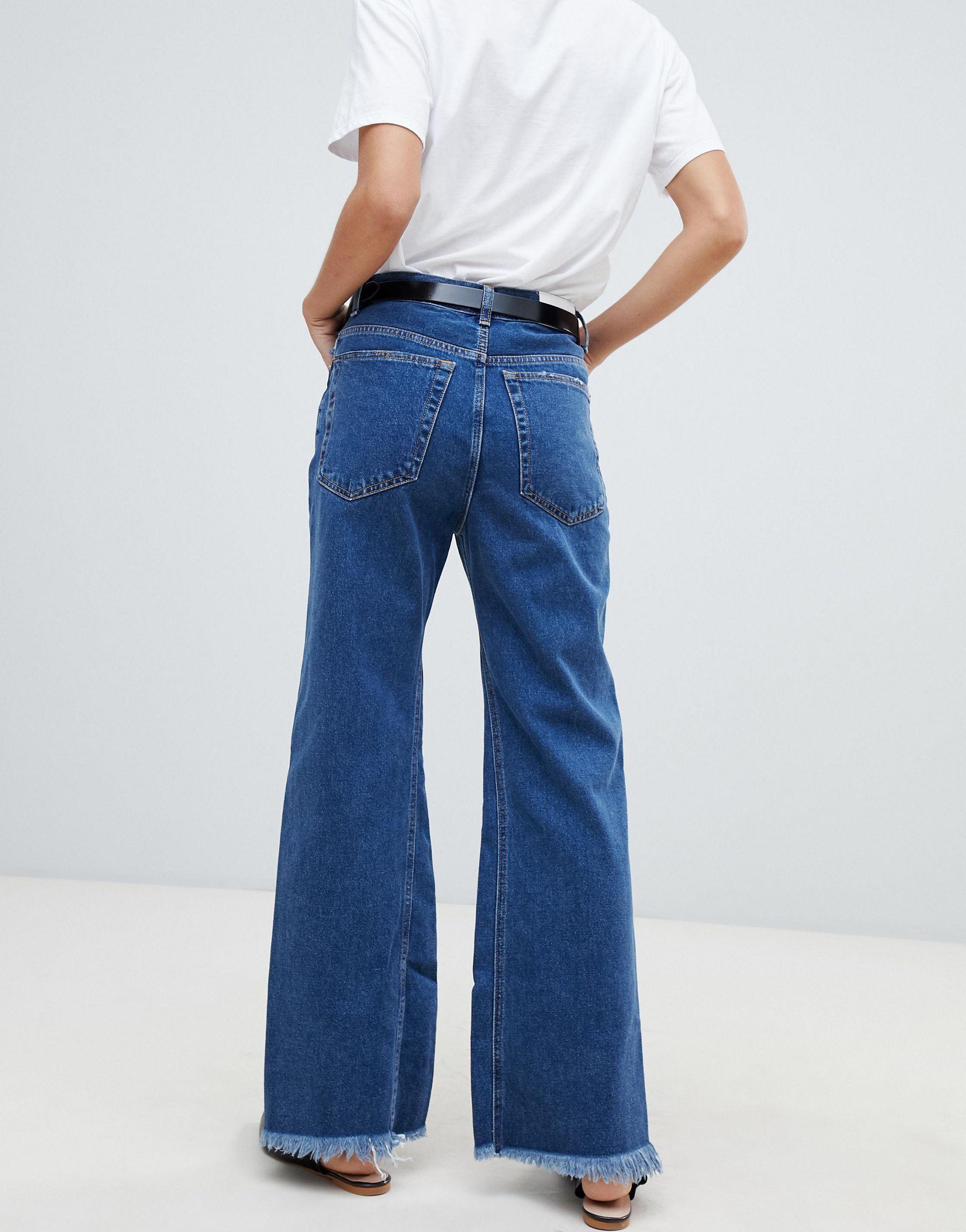 mango raw hem dad jeans