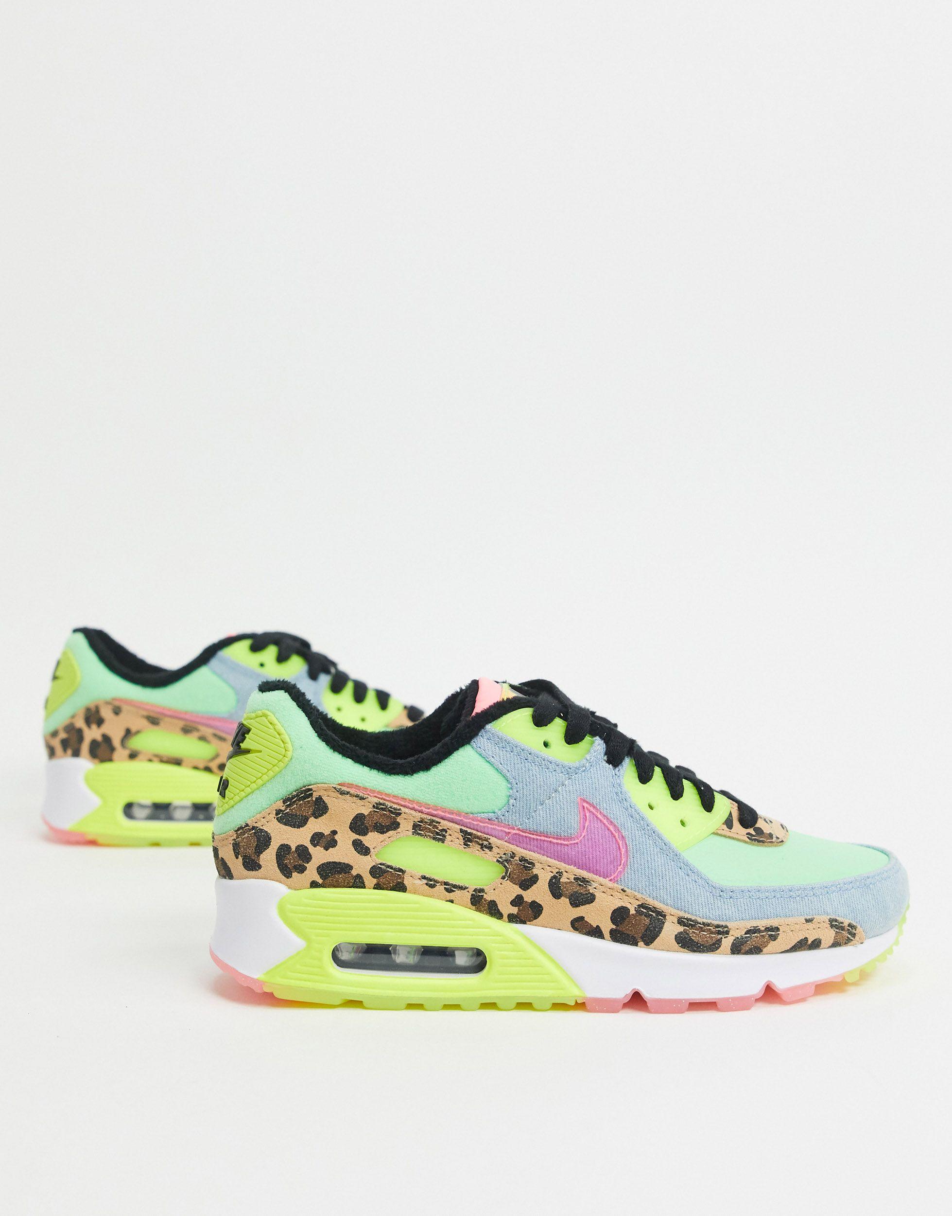 Nike Rubber Air Max 90 Animal Neon Trainers | Lyst