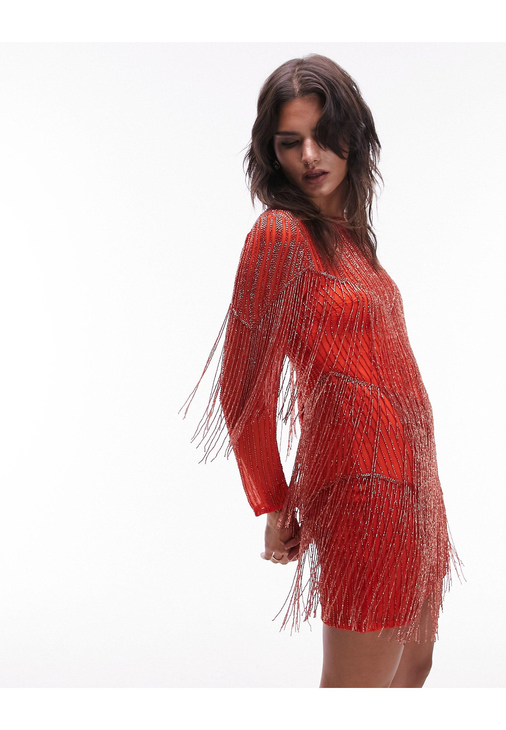 Topshop beaded dress sale