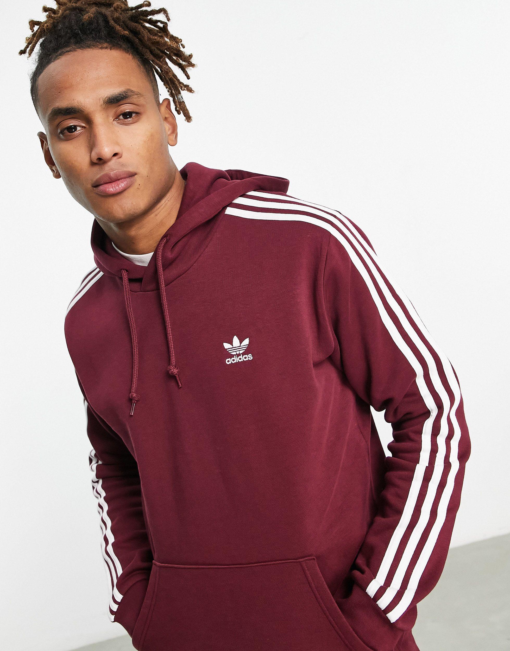 Adicolor - sweat à capuche à 3 bandes - bordeaux adidas Originals pour  homme en coloris Rouge | Lyst