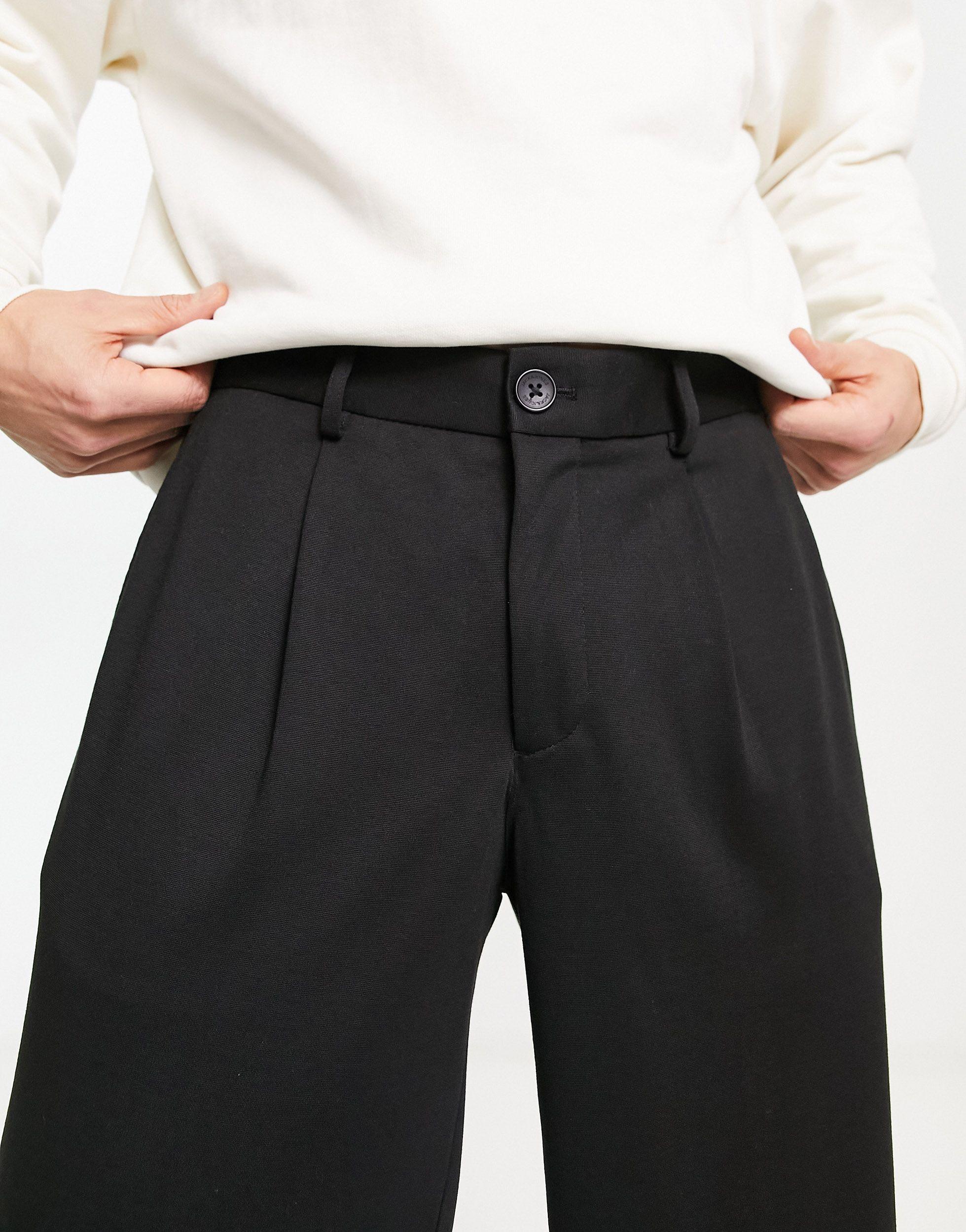 Jack & Jones Intelligence Bill Wide Fit Smart Pants in White for Men | Lyst