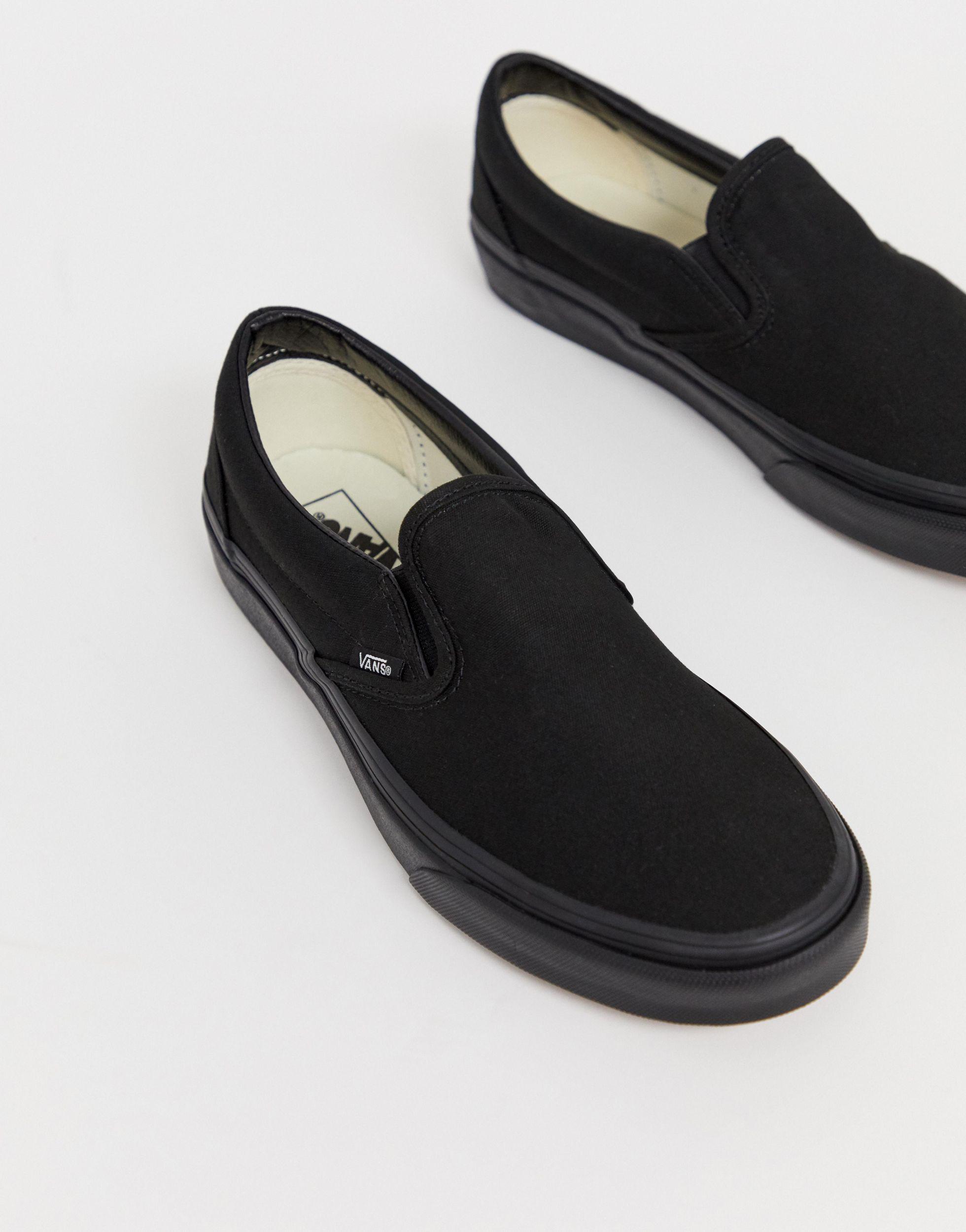 Vans Classic Slip-on Plimsolls in Black for Men | Lyst