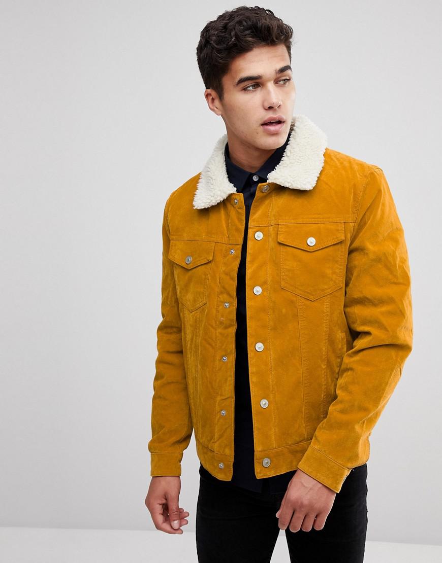 mens denim jacket with corduroy collar